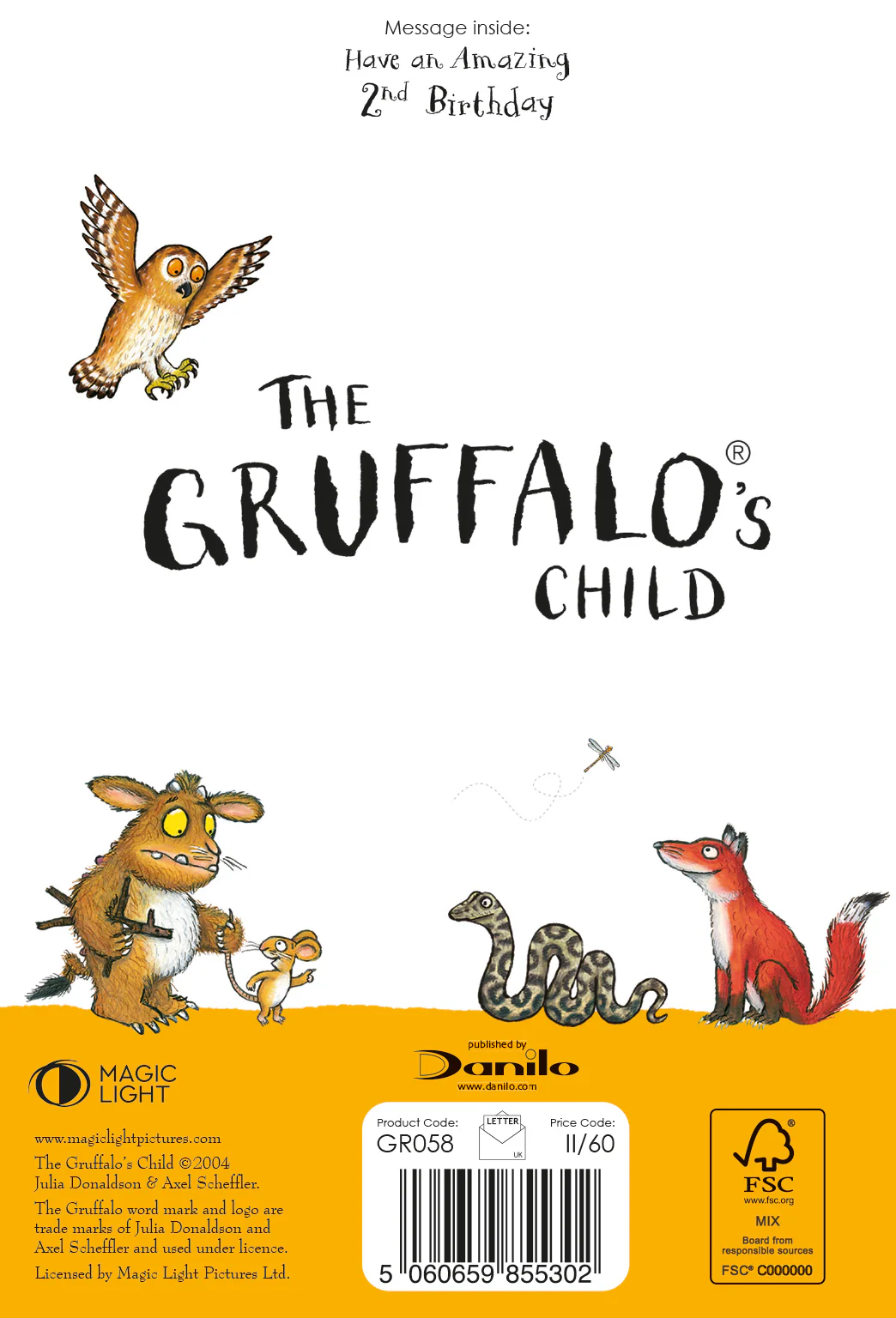 The Gruffalo Age 2 Birthday Card - Image 4