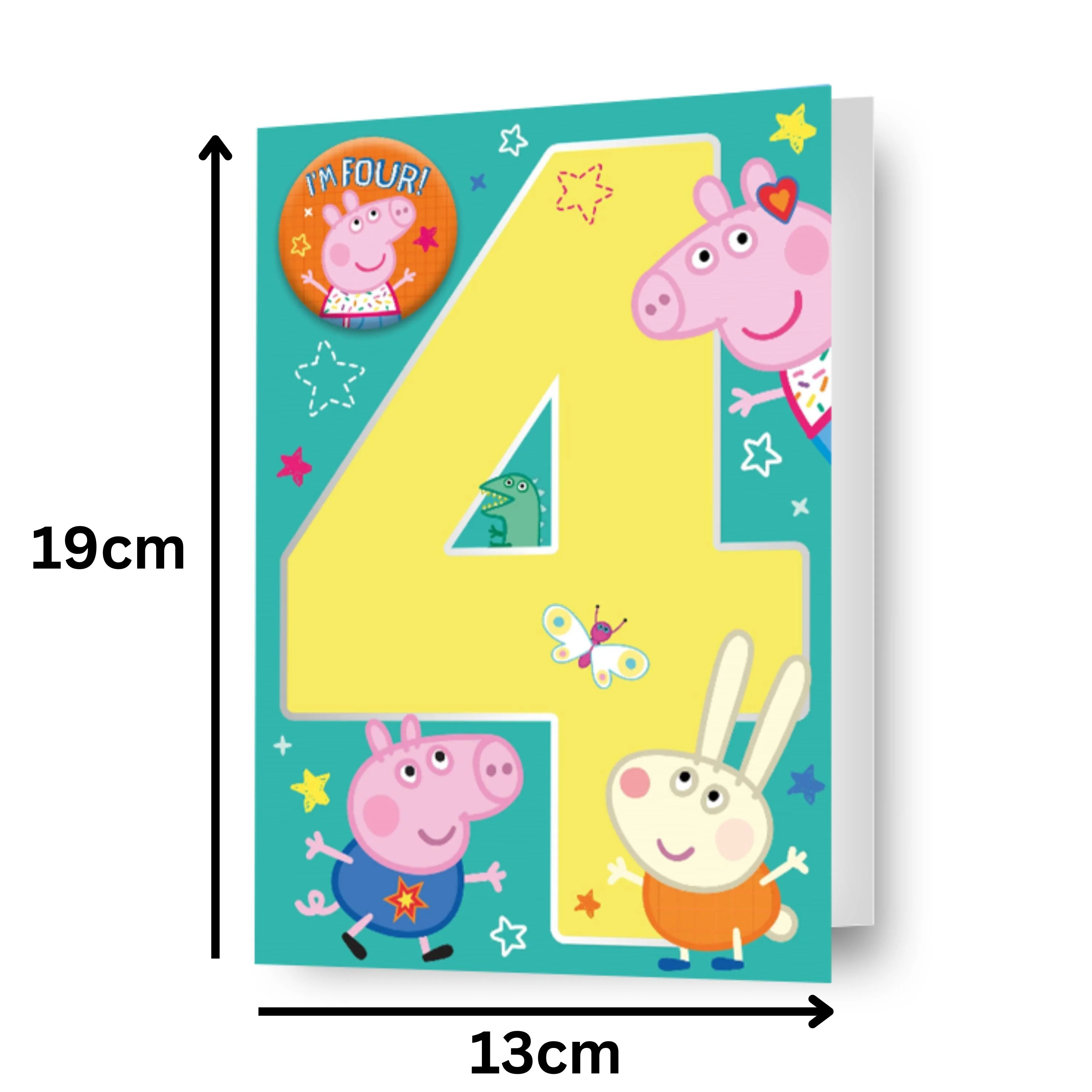 Peppa Pig Age 4 Birthday Card - Image 2