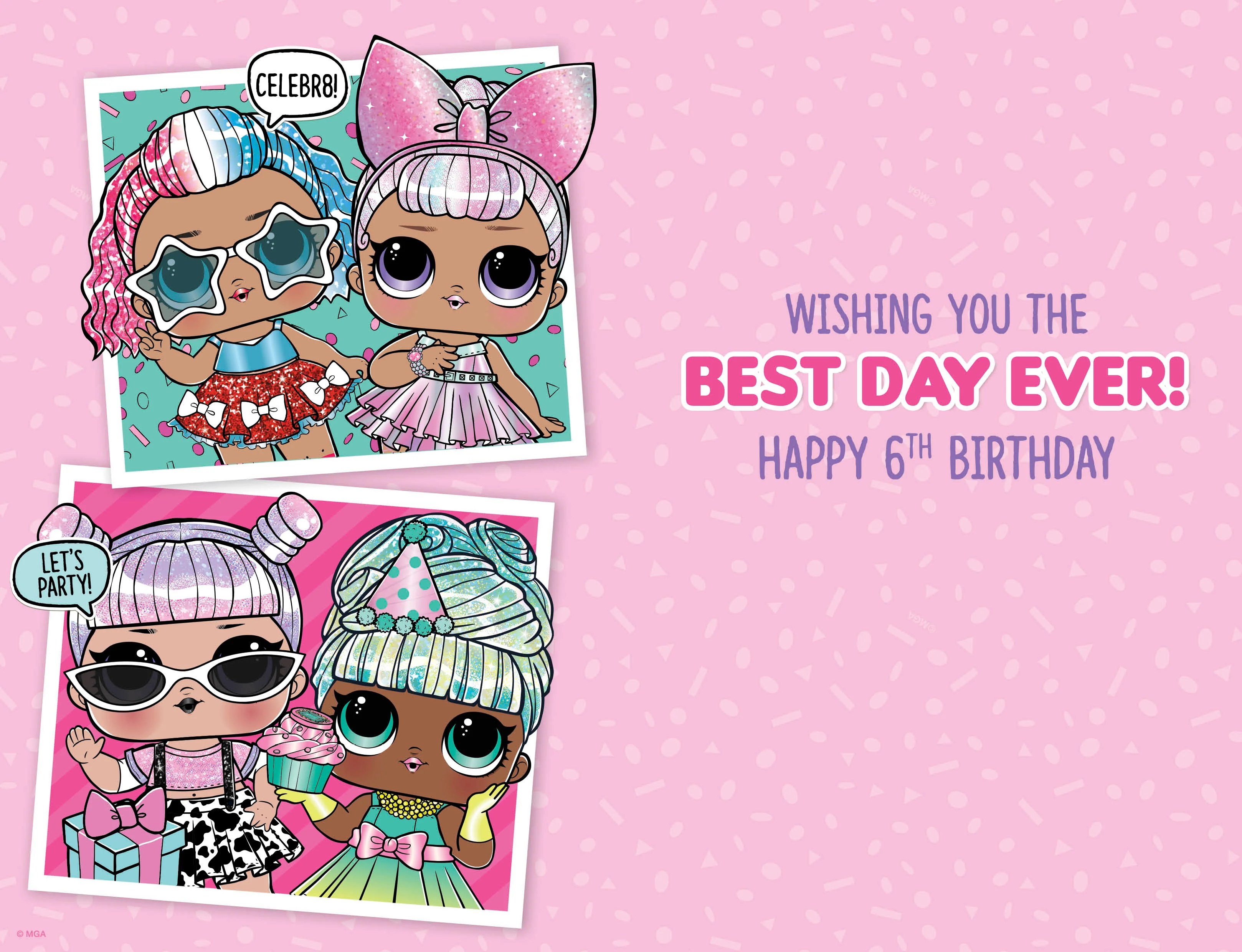 LOL Surprise Age 6 Birthday Card - Image 3