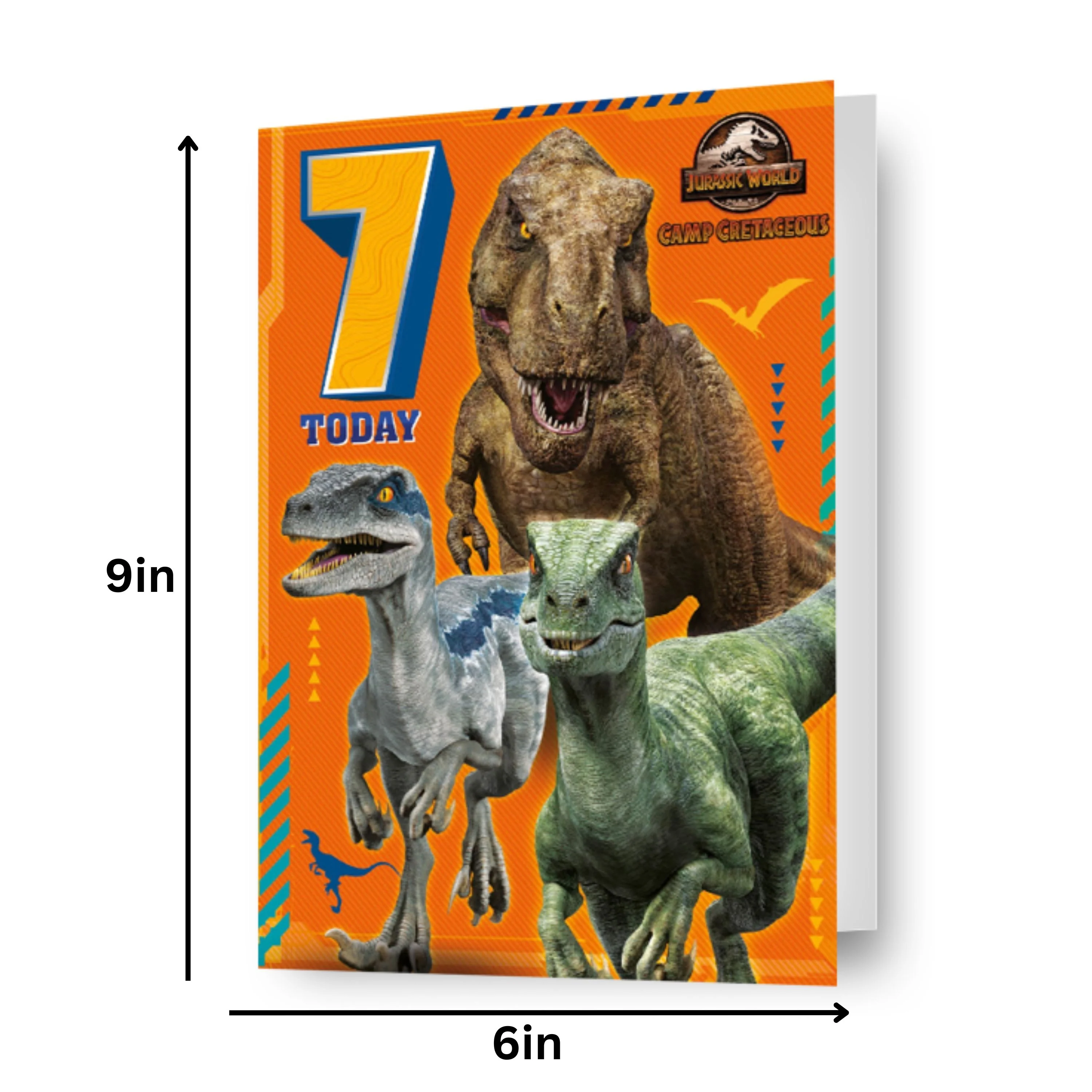 Jurassic World Age 7 Birthday Card - Image 2