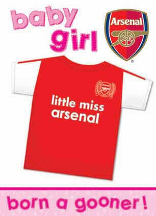 Arsenal FC New Baby Girl Card - Image 3