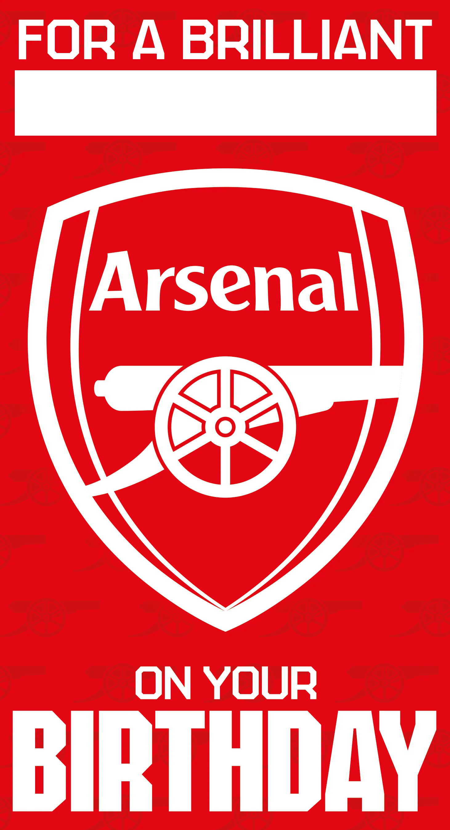 Arsenal FC Personalise Birthday Card With Sticker Sheet - Image 5