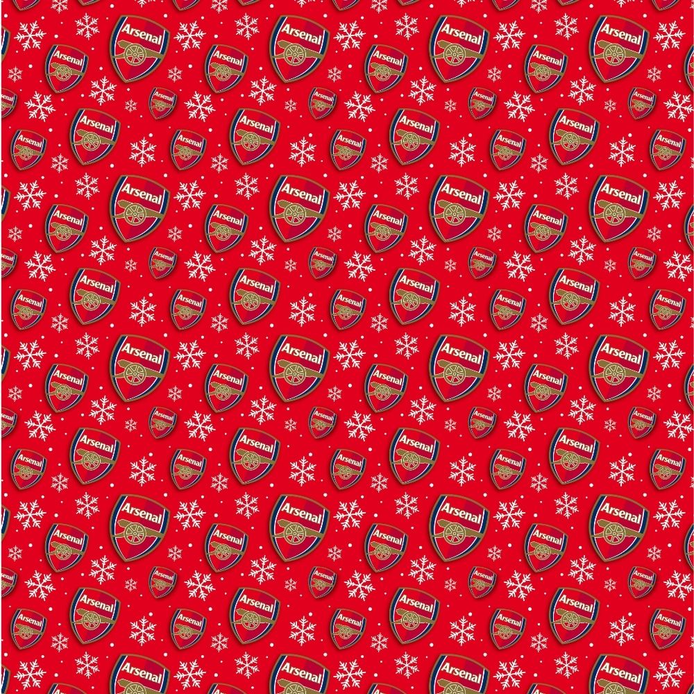 Arsenal FC Christmas 3m Roll Wrapping Paper - 3 Pack Bundle - Image 2