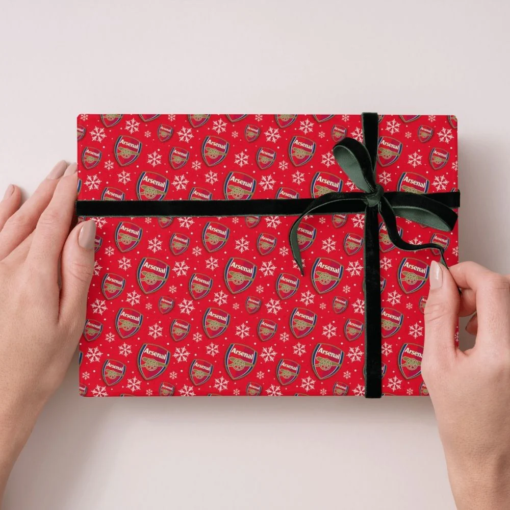 Arsenal FC Christmas 3m Roll Wrapping Paper - 3 Pack Bundle - Image 3