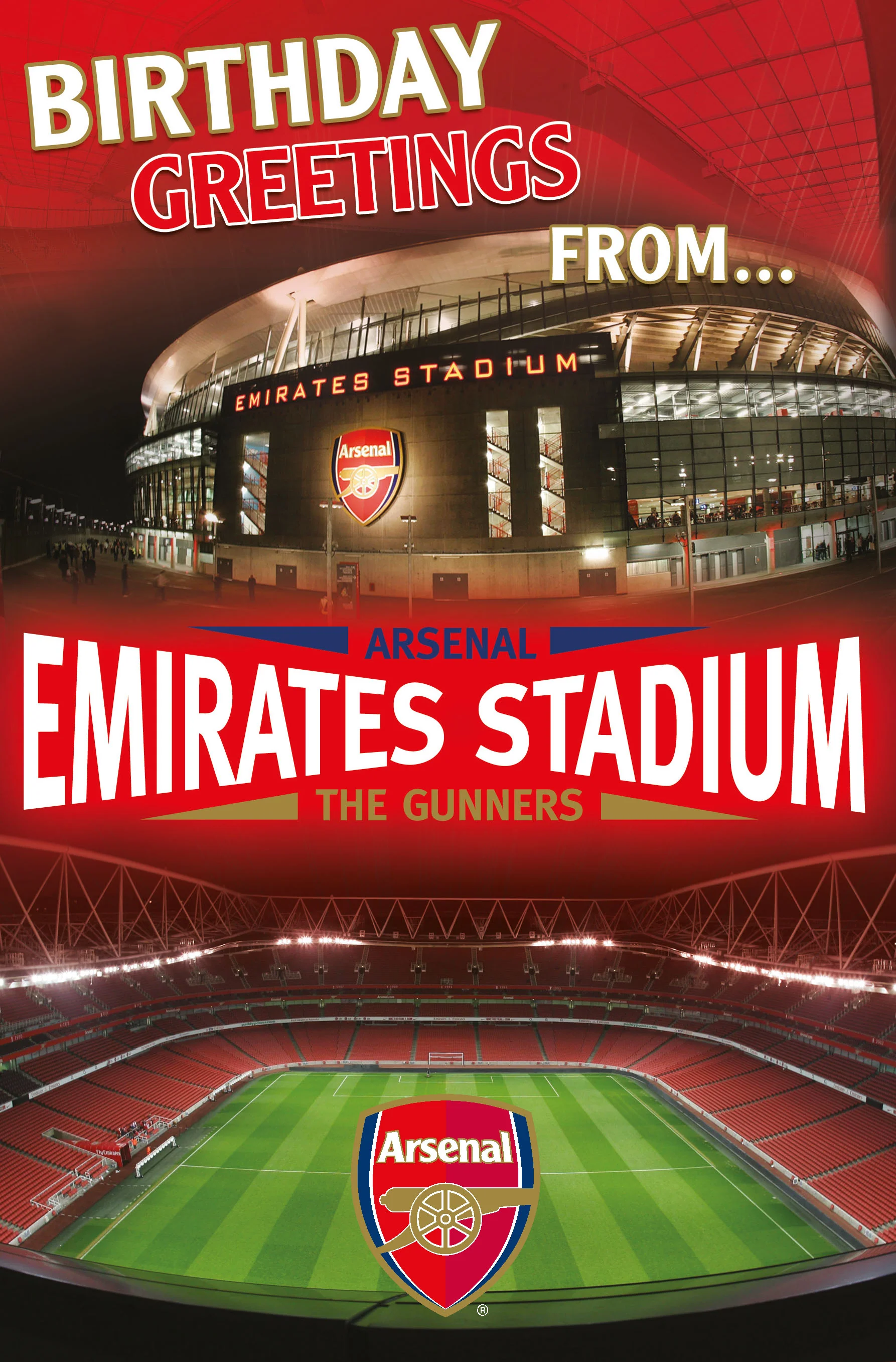 Arsenal FC Football Club Emirates Stadium Pop-up Birthday Card - Image 3