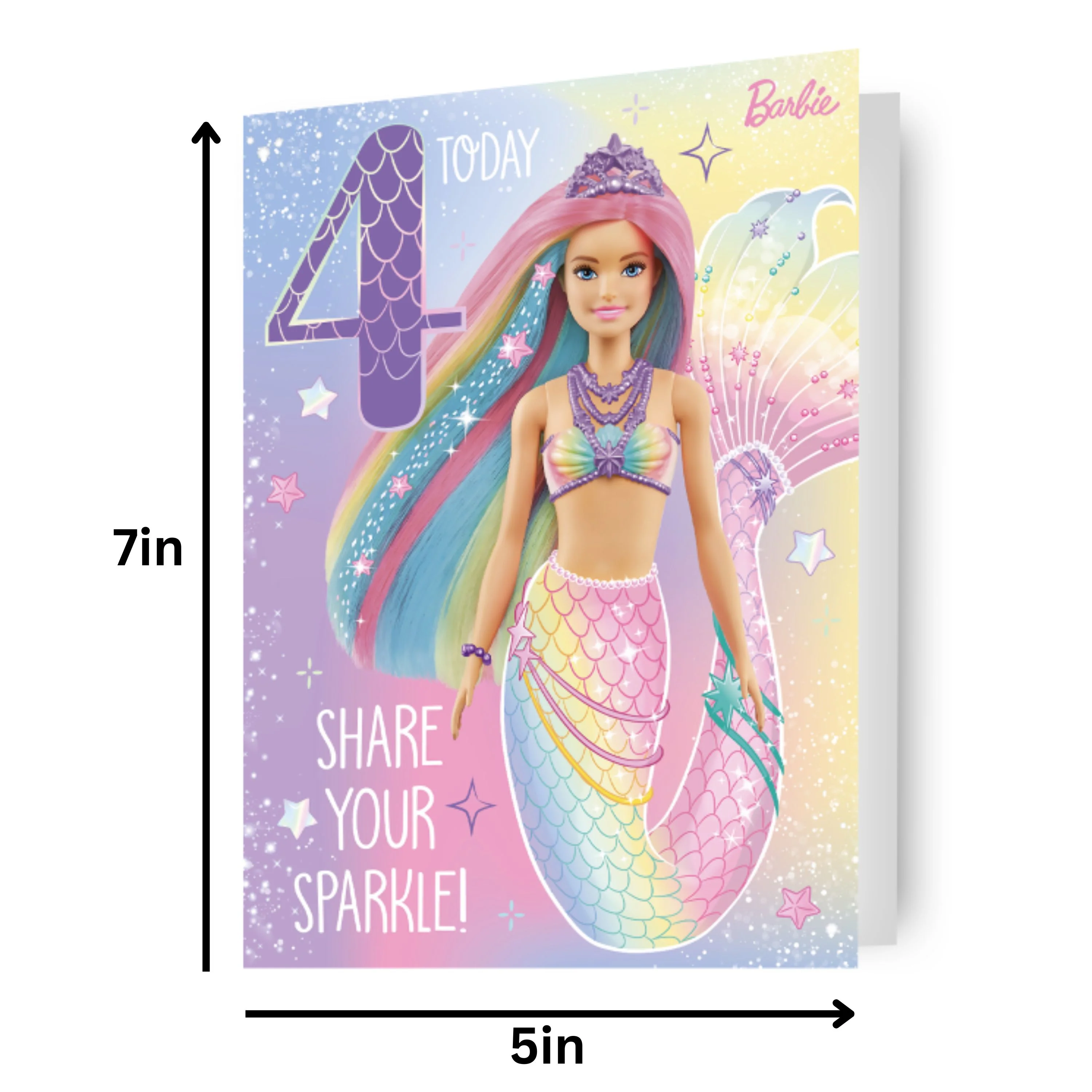 Barbie Age 4 Birthday Card - Image 2