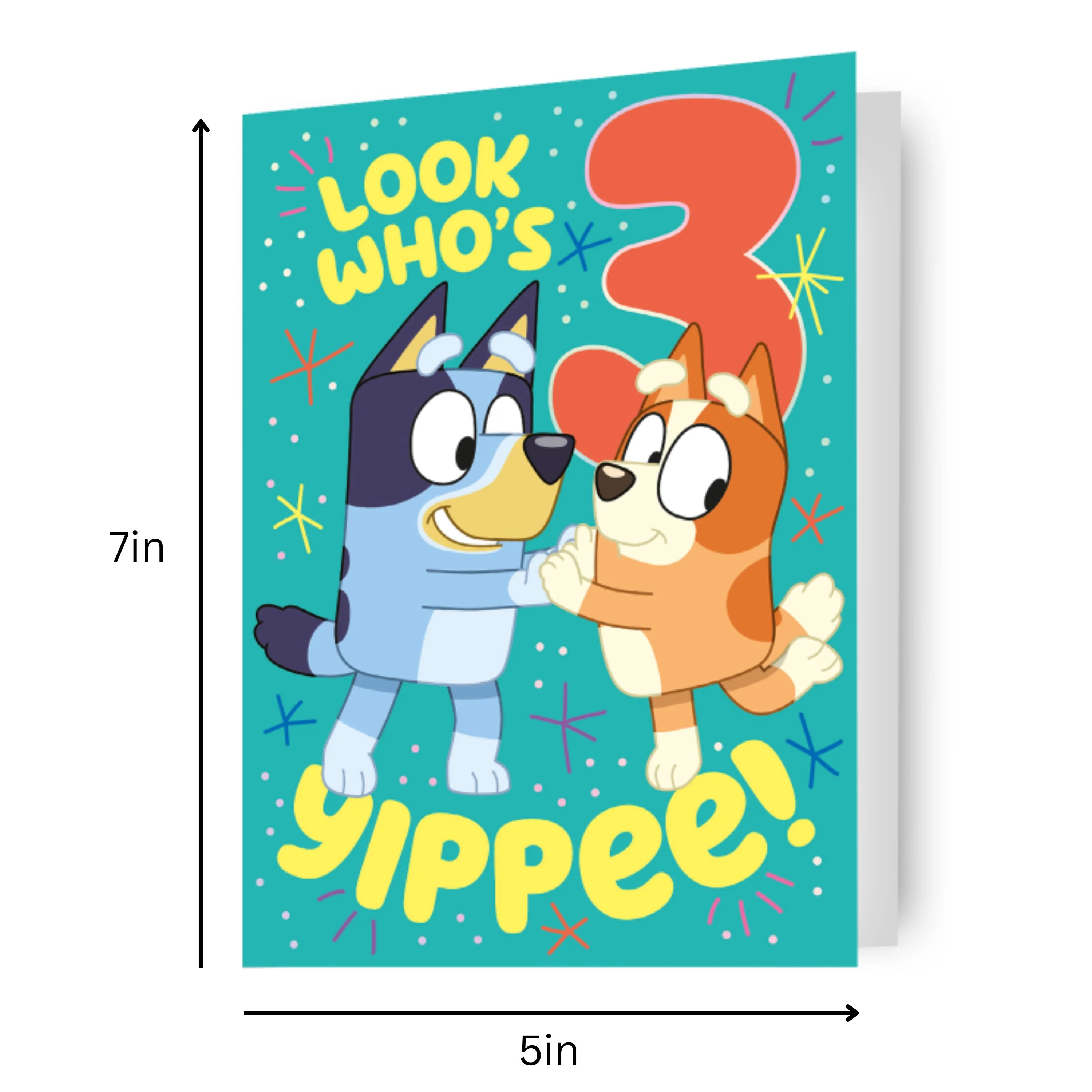 Bluey Age 3 Birthday Card - Image 2