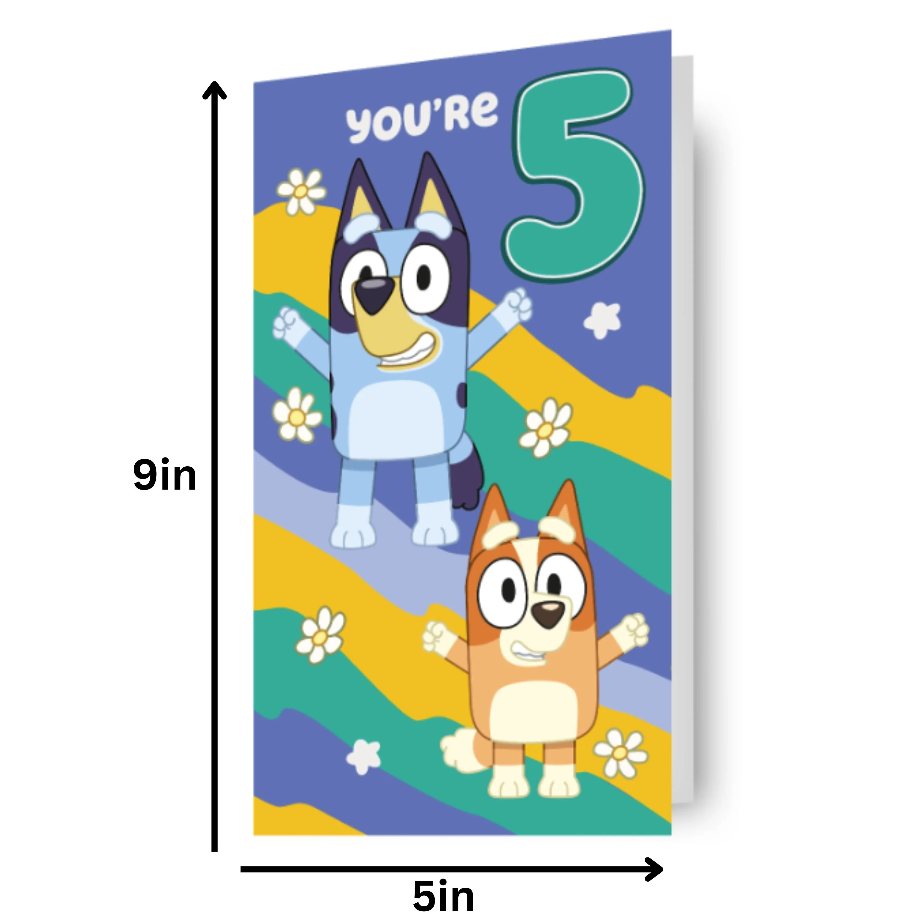 Bluey Age 5 Birthday Card With Stickers Included - Image 4