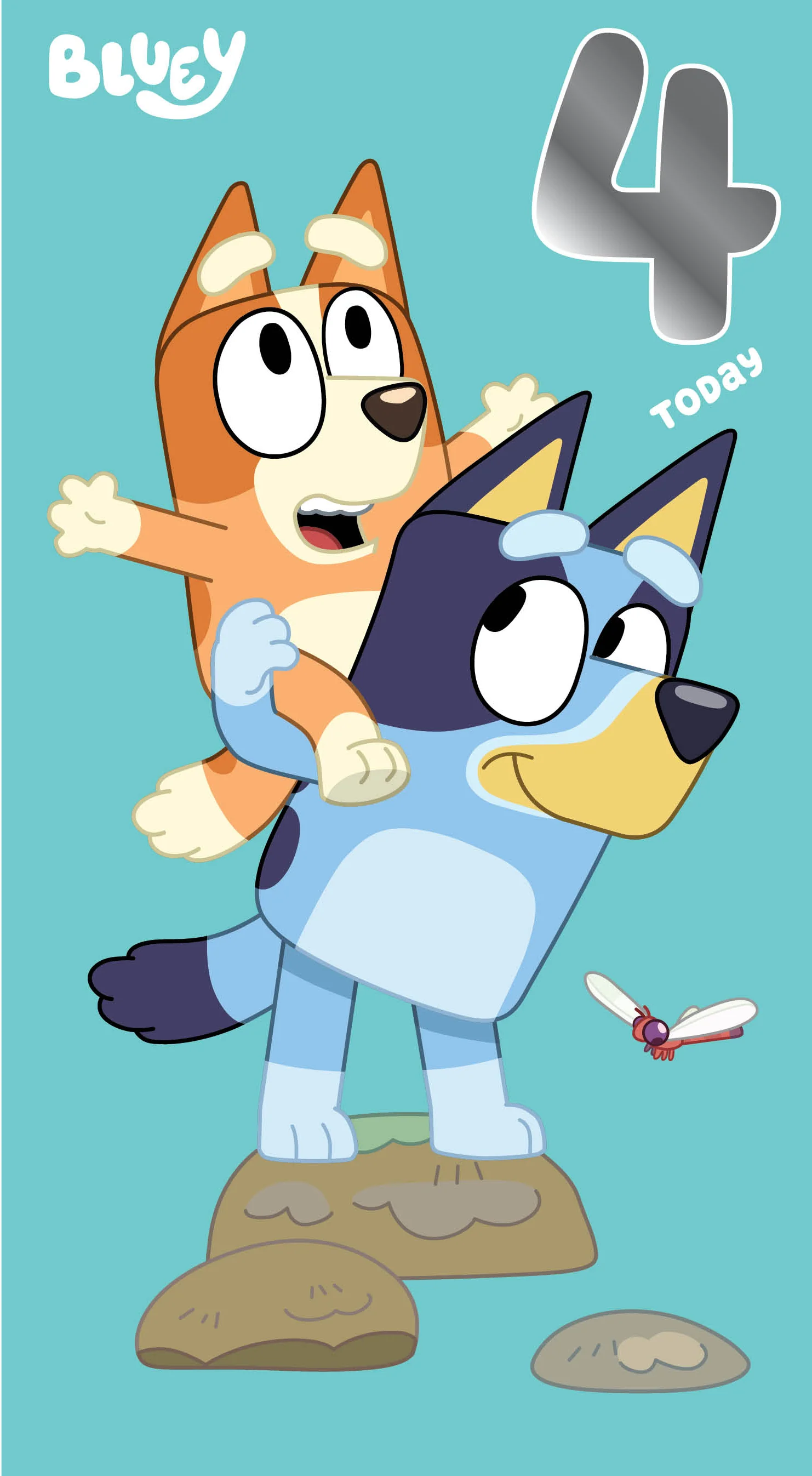Bluey Age 4 Birthday Card - Image 3
