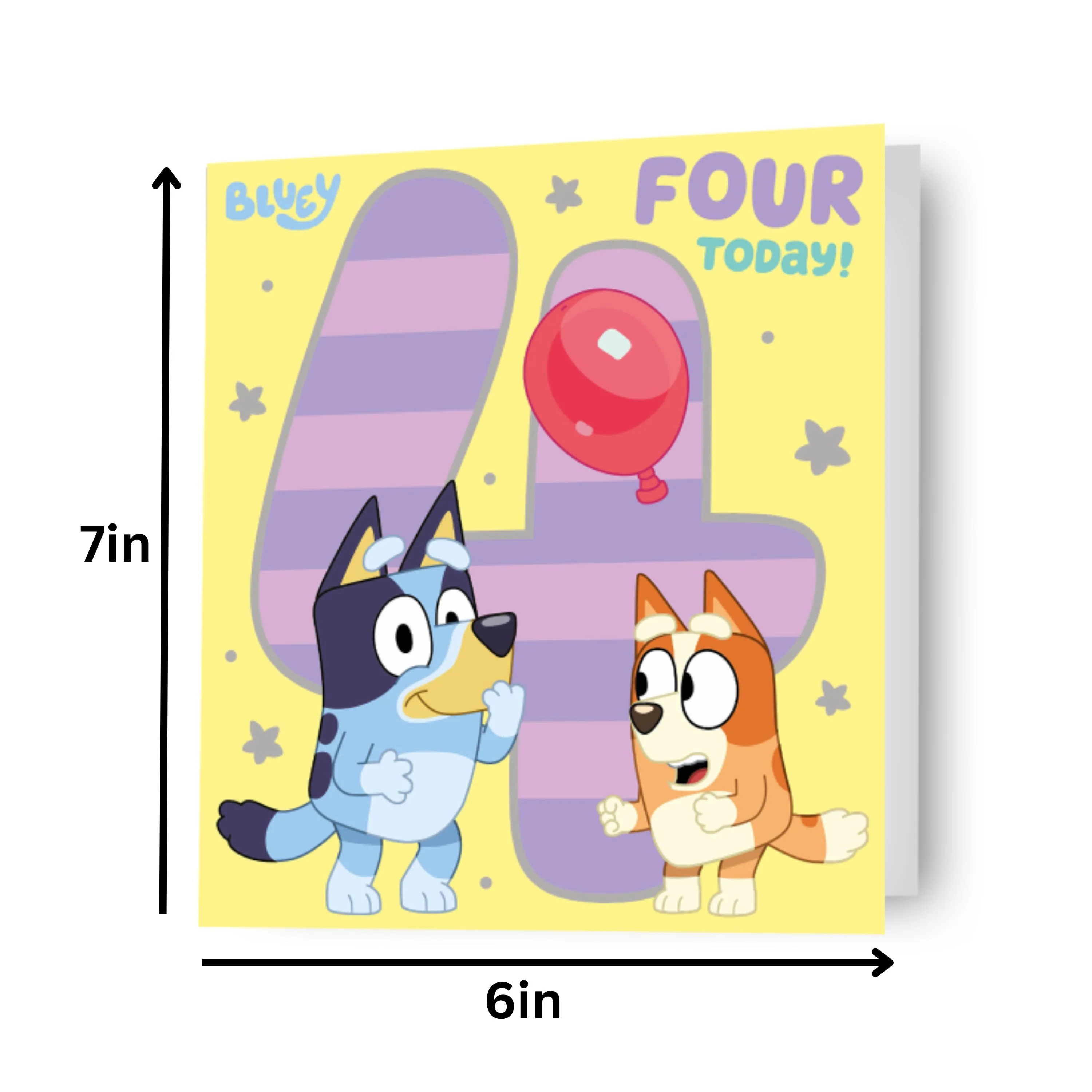 Bluey Age 4 Birthday Card - Image 2