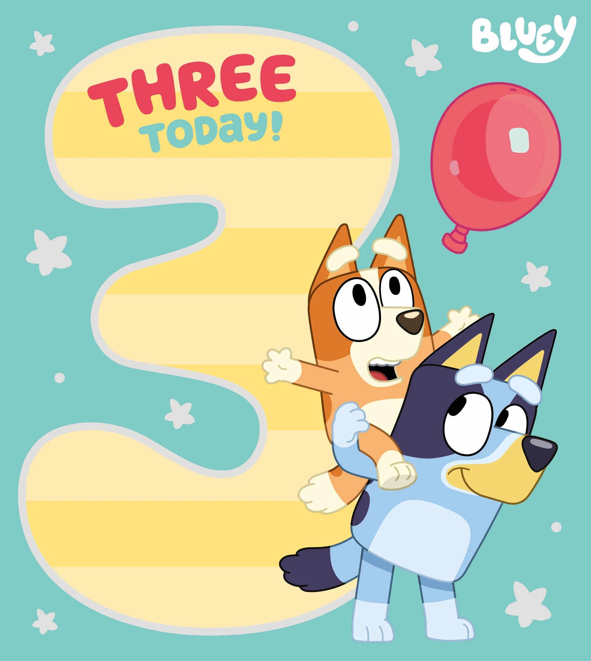 Bluey Age 3 Birthday Card - Image 4