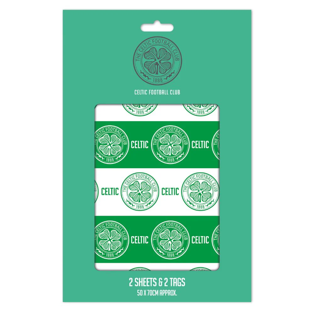 Celtic FC 4 Sheets & 4 Tags Gift Wrap Bundle - Image 2