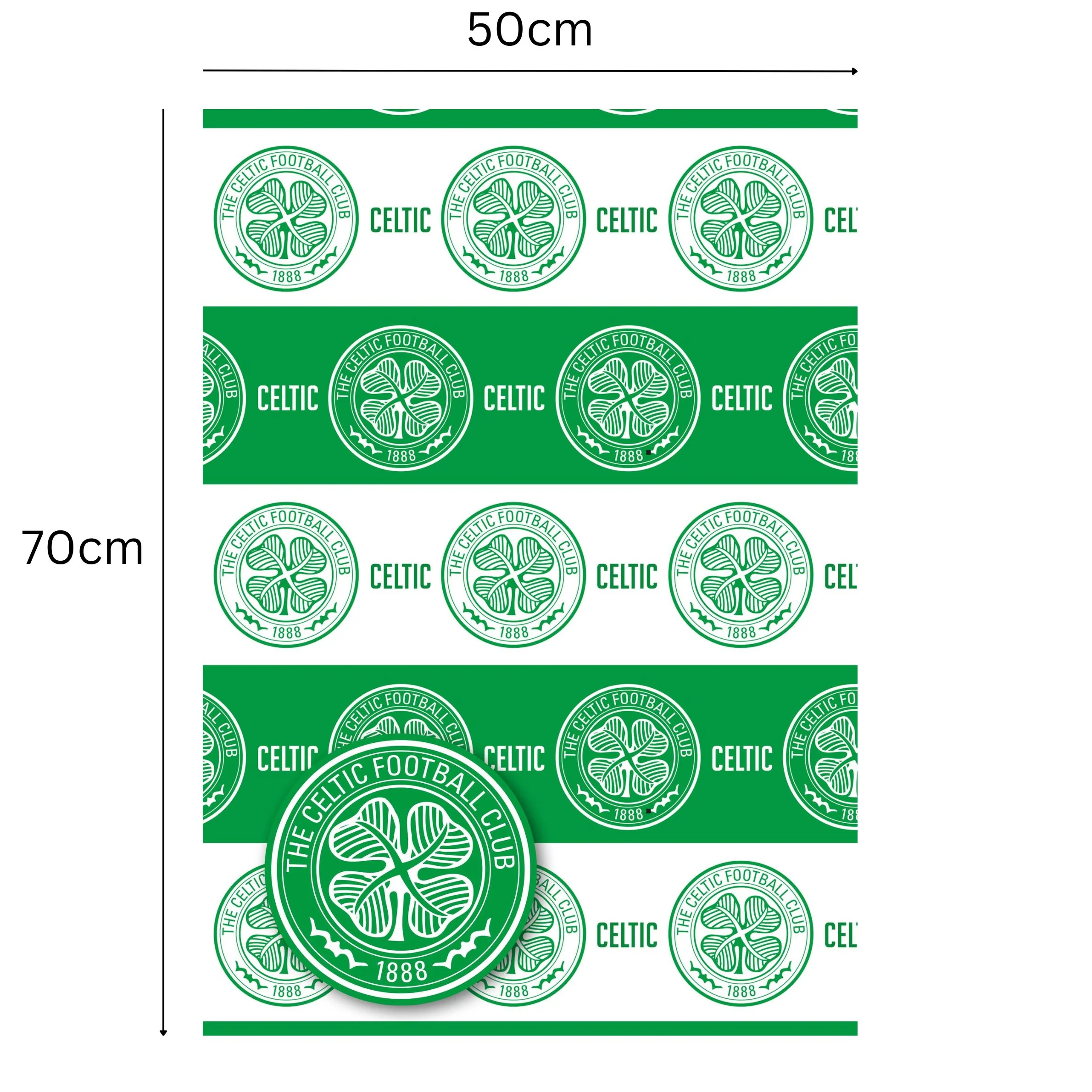 Celtic FC 4 Sheets & 4 Tags Gift Wrap Bundle - Image 3