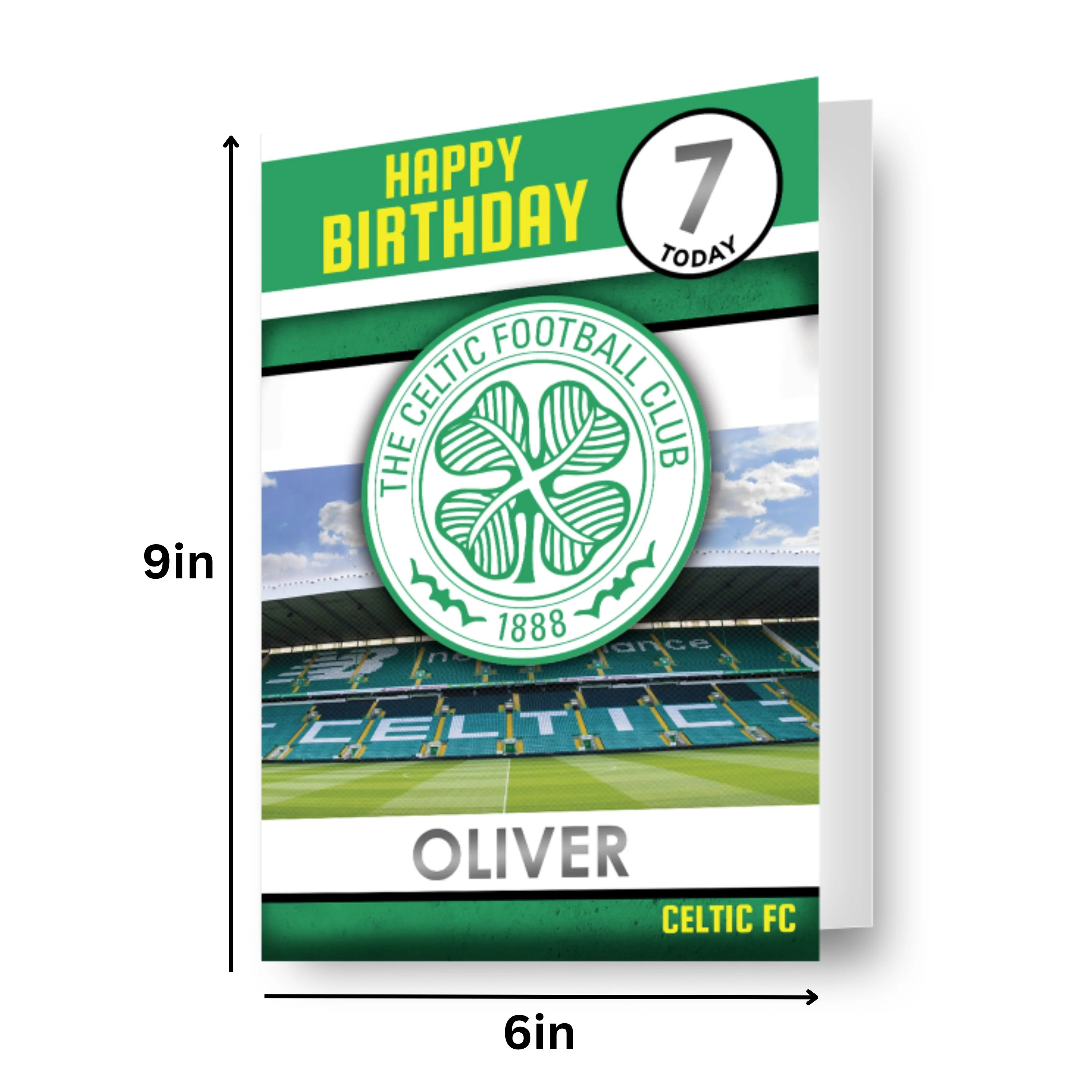 Celtic FC Personalise Birthday Card With Sticker Sheet - Image 2
