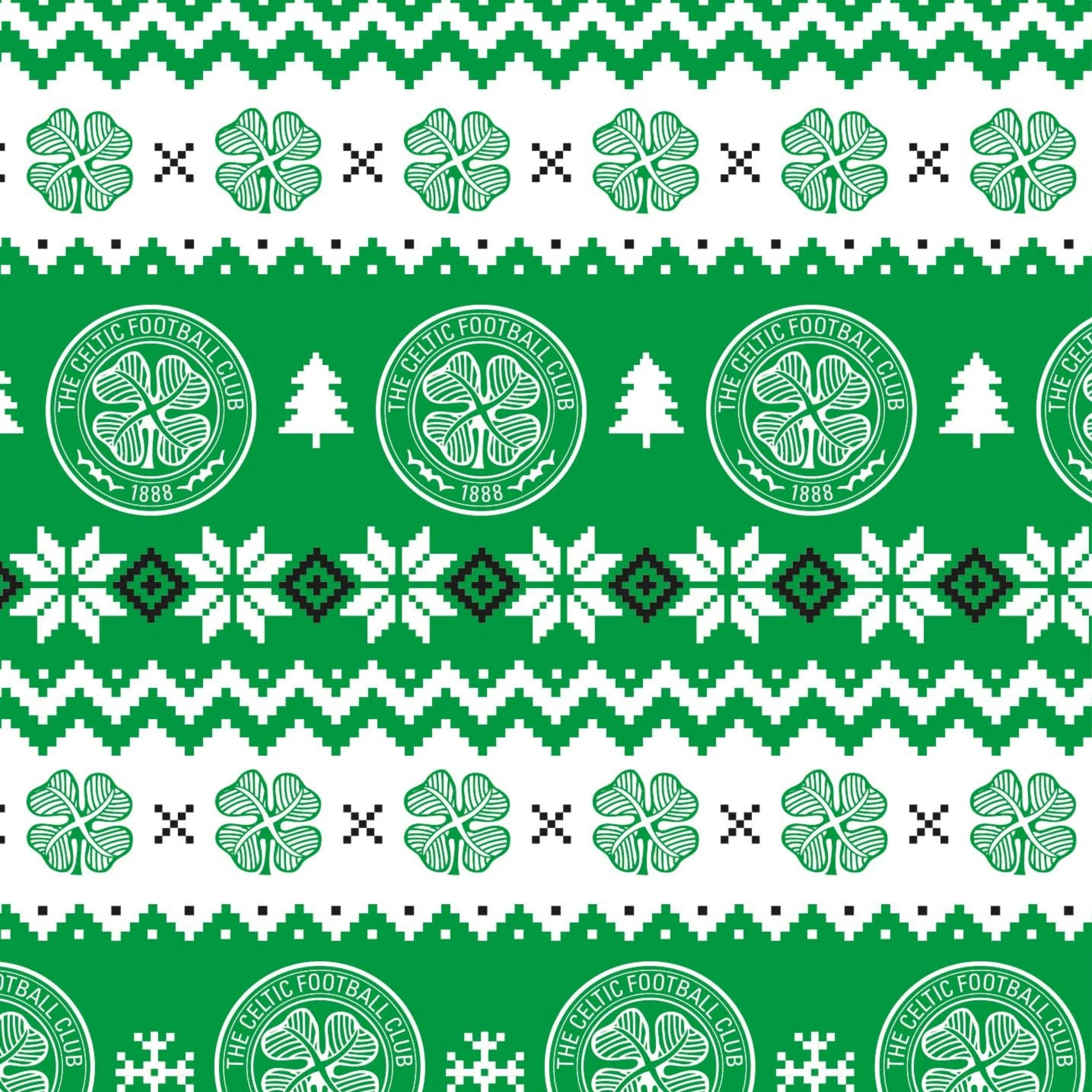 Celtic FC Christmas 4 Sheets & 4 Tags Gift Wrap Bundle - Image 2