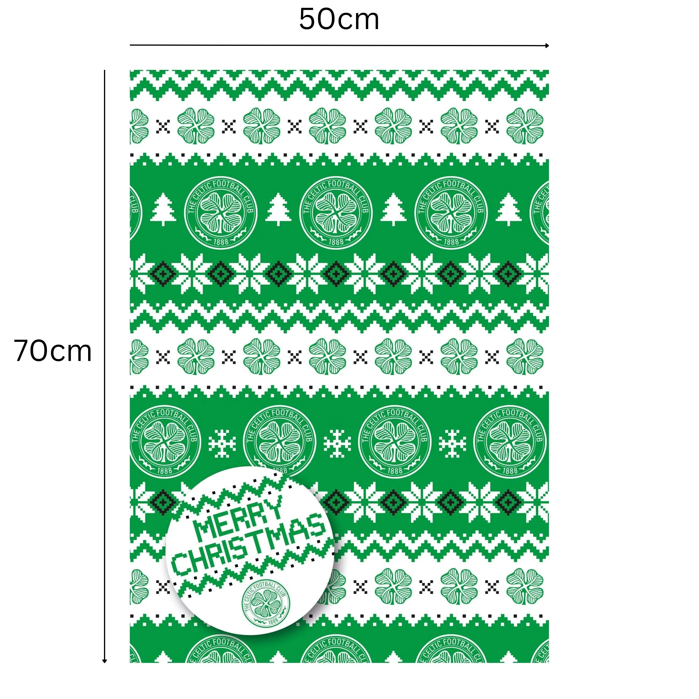 Celtic FC Christmas 4 Sheets & 4 Tags Gift Wrap Bundle - Image 3