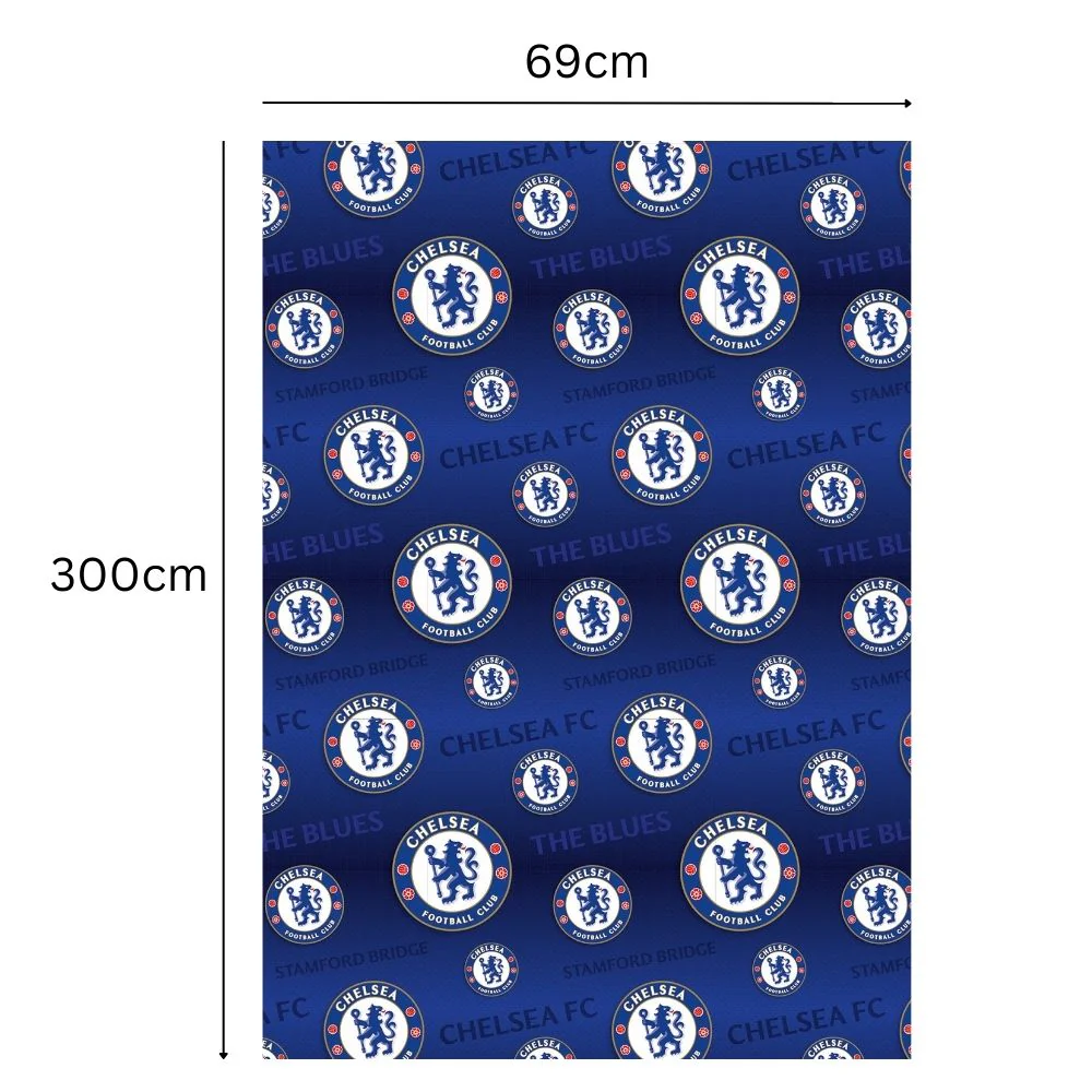 Chelsea FC 3m Roll Wrapping Paper - 3 Pack Bundle - Image 3