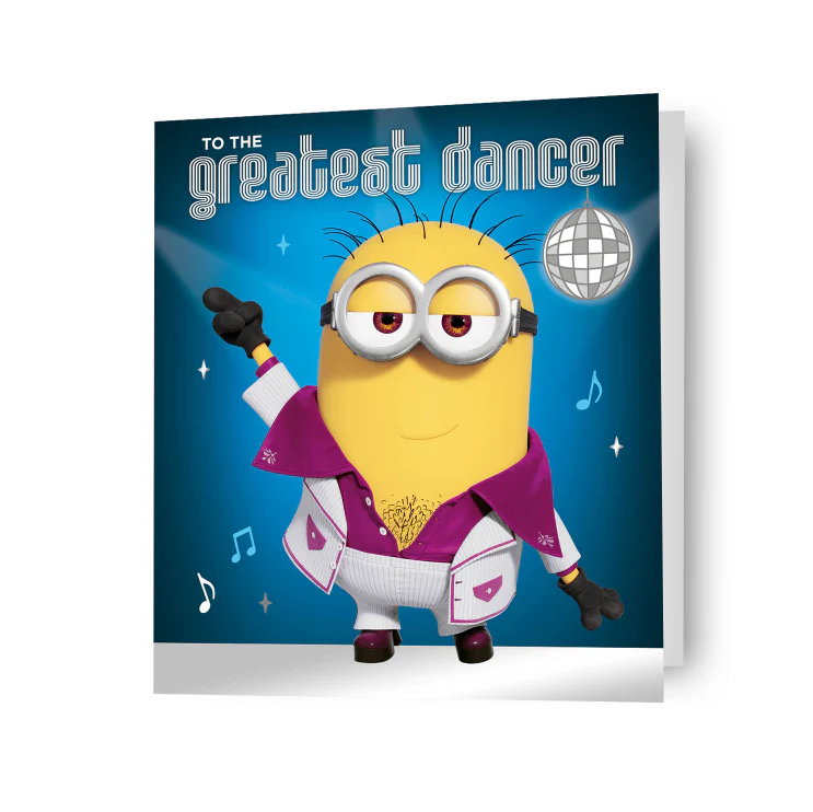 Despicable Me Minions 'Greatest Dancer' Happy Birthday Card