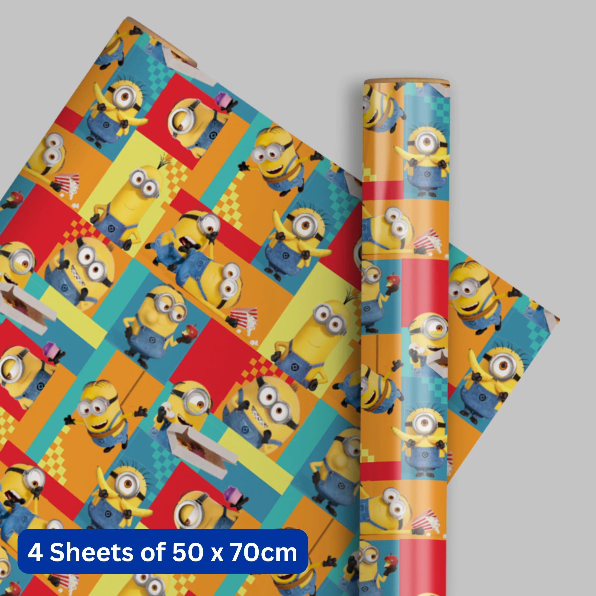 Despicable Me 4 Sheets & 4 Tags Gift Wrap Bundle