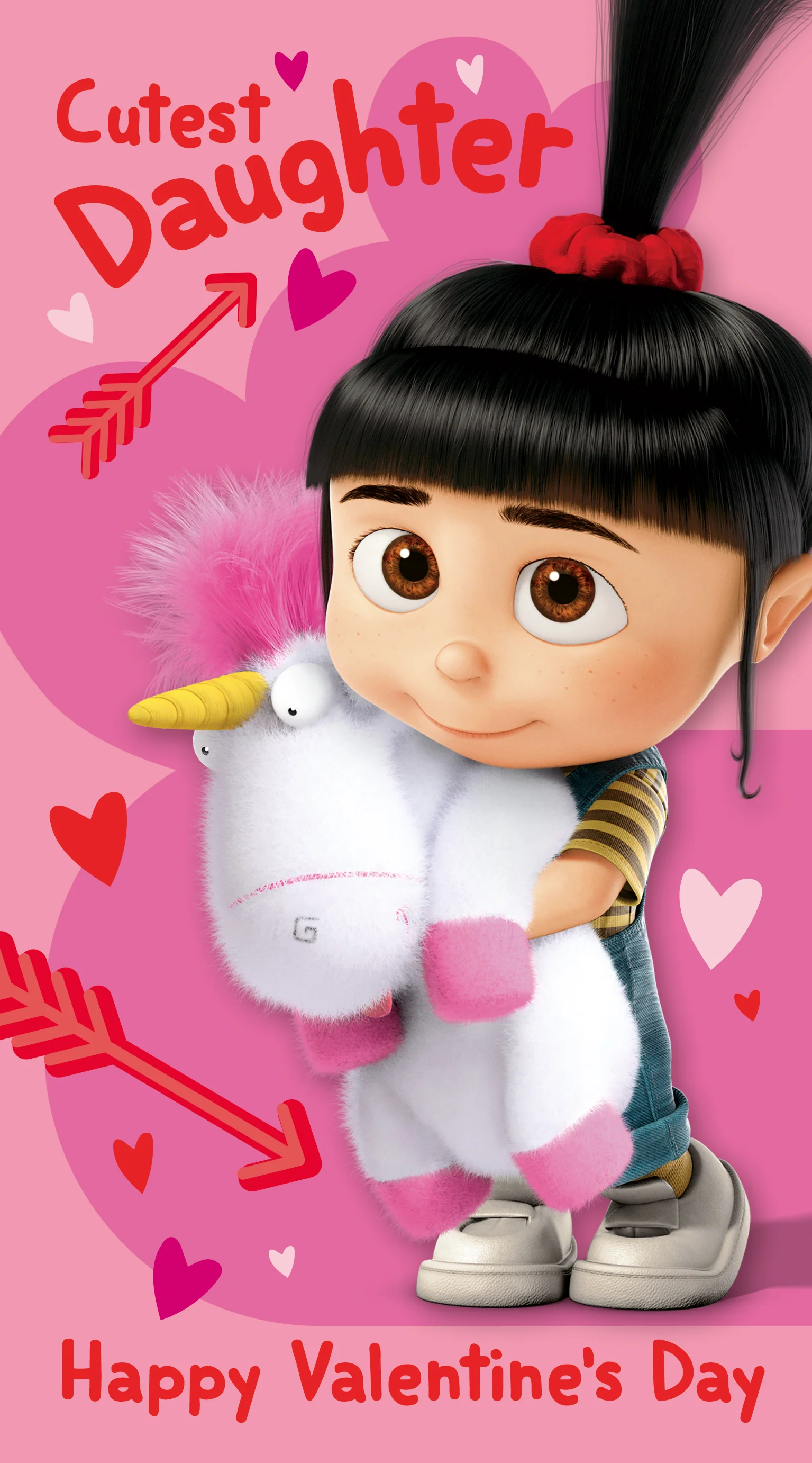 Despicable Me Minions 'Cutest Daughter' Valentine's Day Card - Image 3
