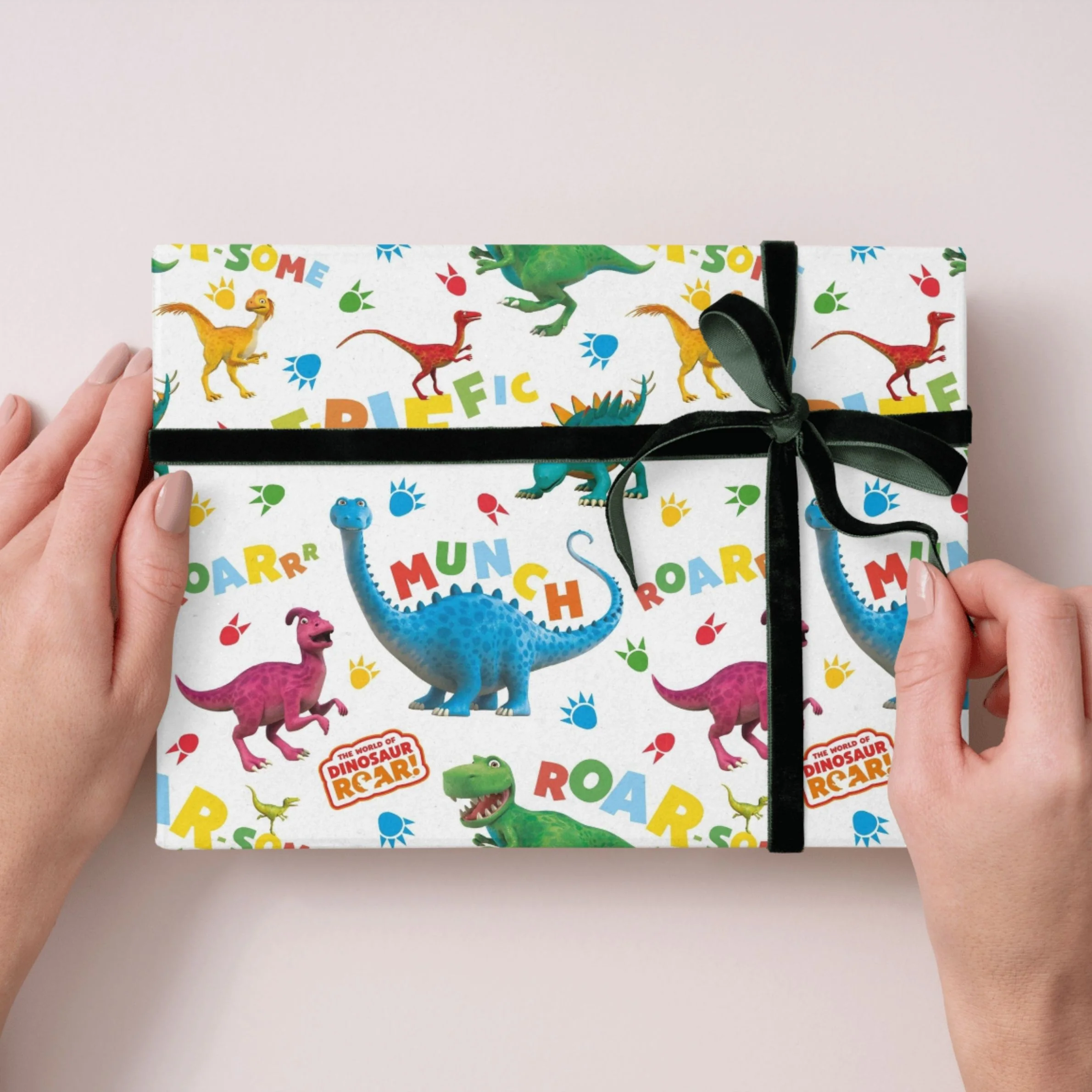 Dinosaur Roar 4 Sheets & 4 Tags Gift Wrap Bundle - Image 4