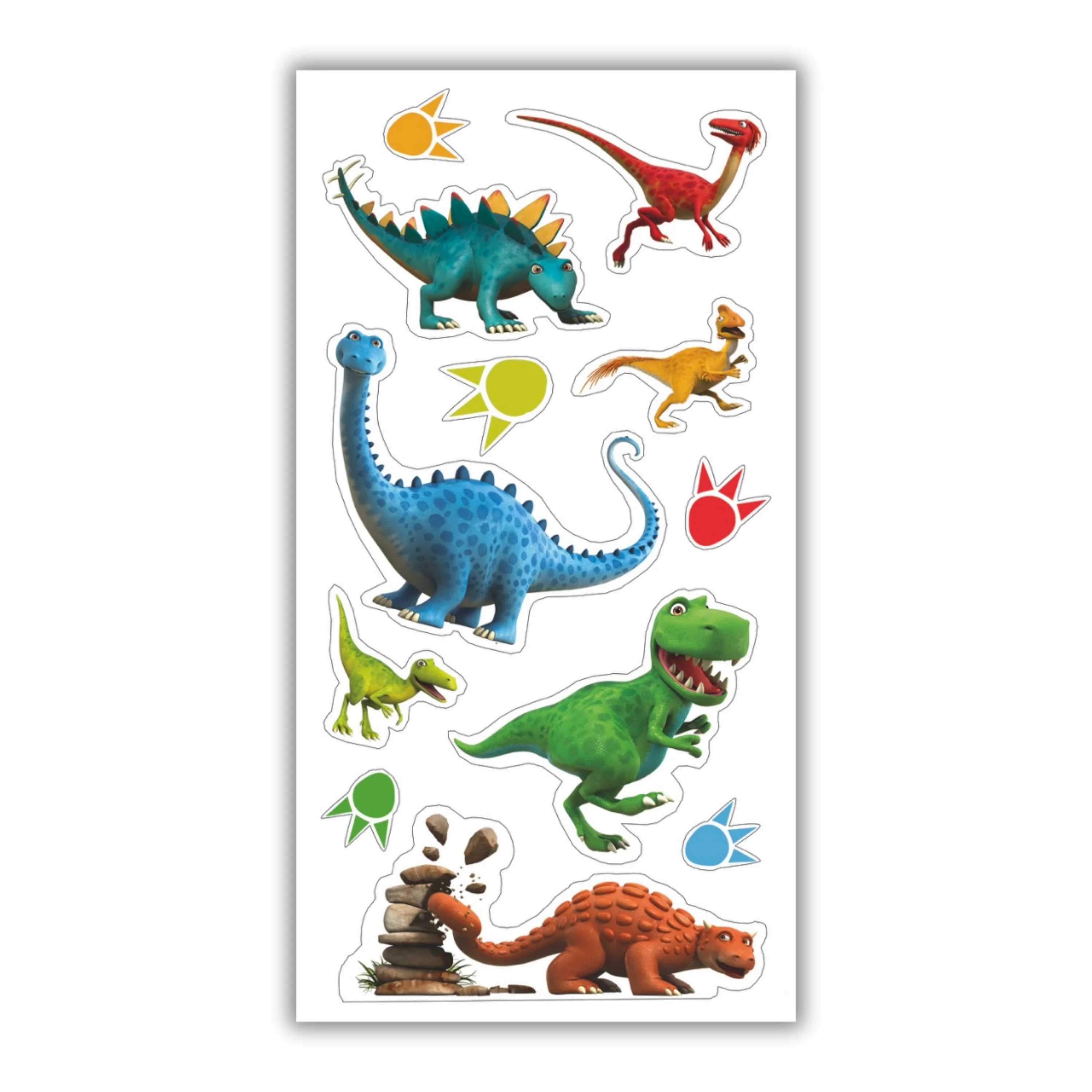 Dinosaur Roar Age 4 Sticker Birthday Card - Image 2