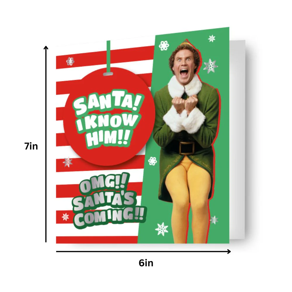 Elf Christmas Card with Detachable Bauble - Image 2