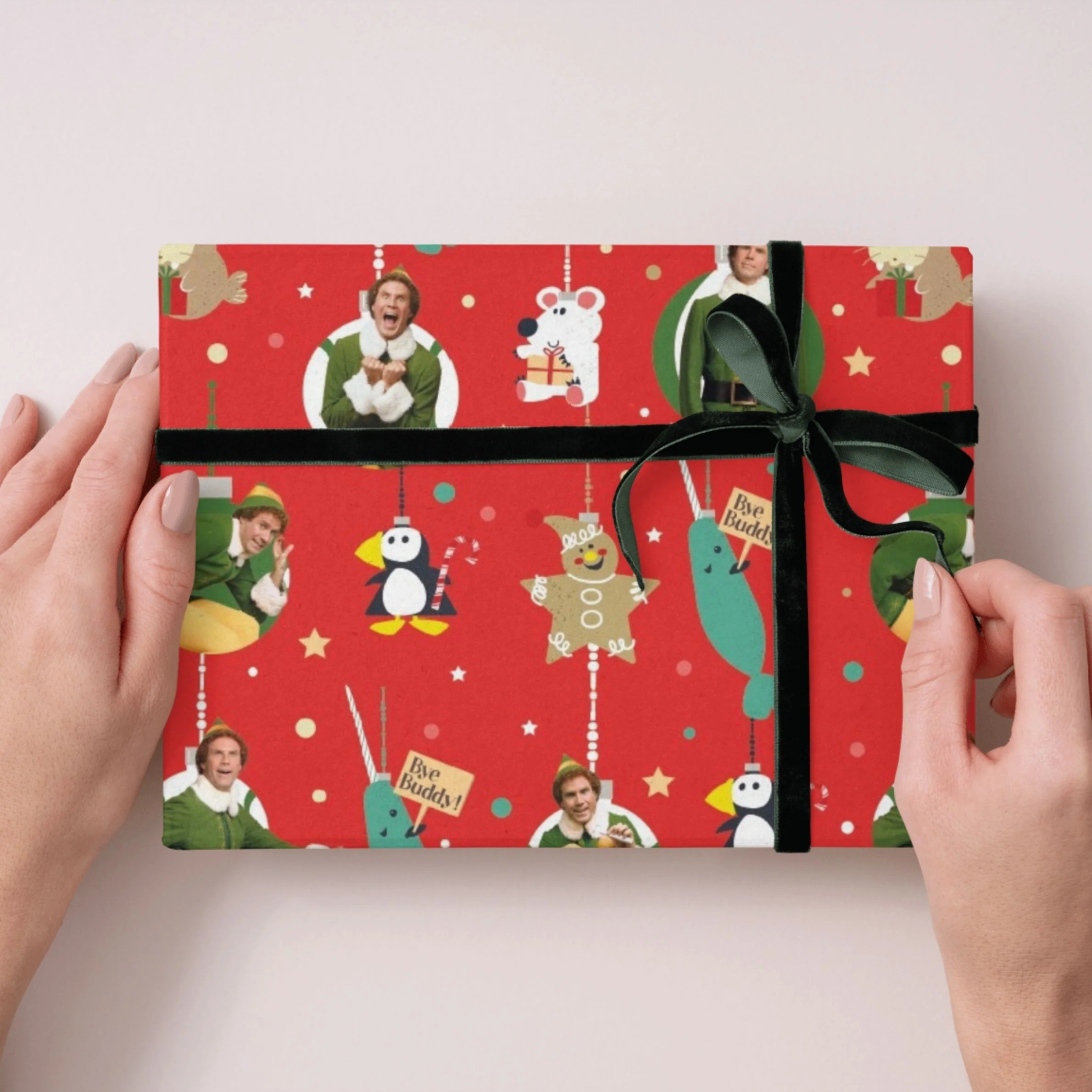 Elf Christmas 4 Sheets & 4 Tags Gift Wrap - Image 4