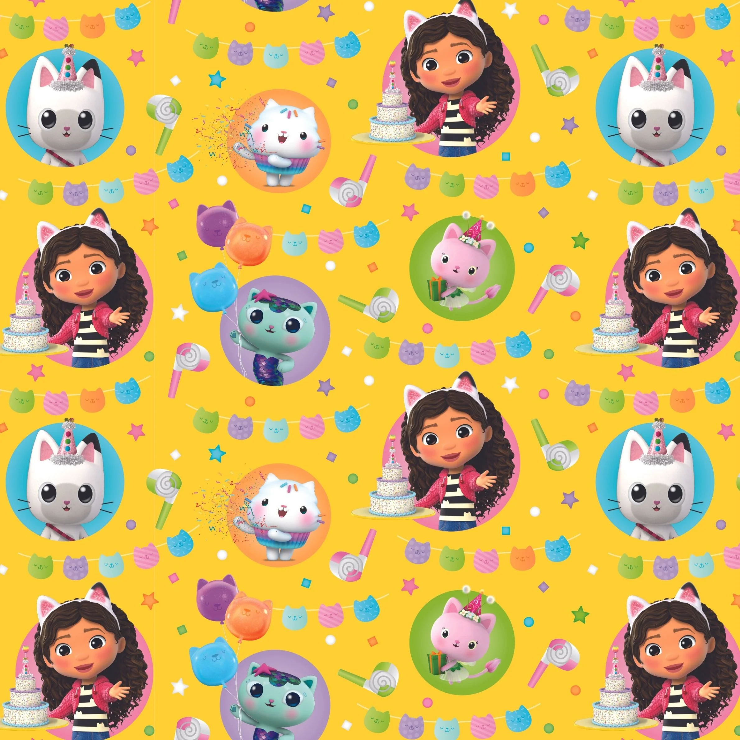 Gabby's Dollhouse 4 Sheets & 4 Tags Gift Wrap Bundle - Image 2