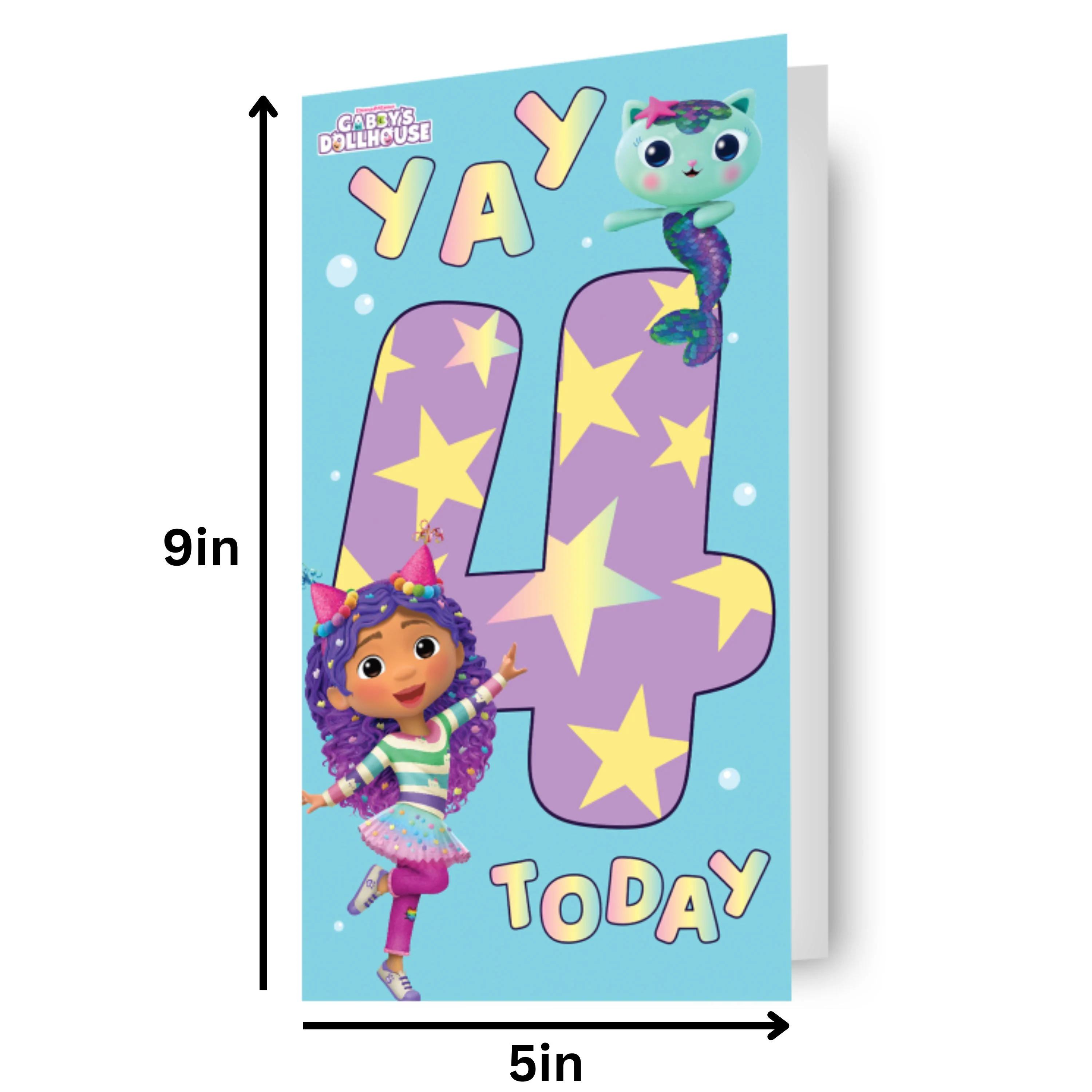 Gabby's Dollhouse Age 4 Birthday Card - Image 2