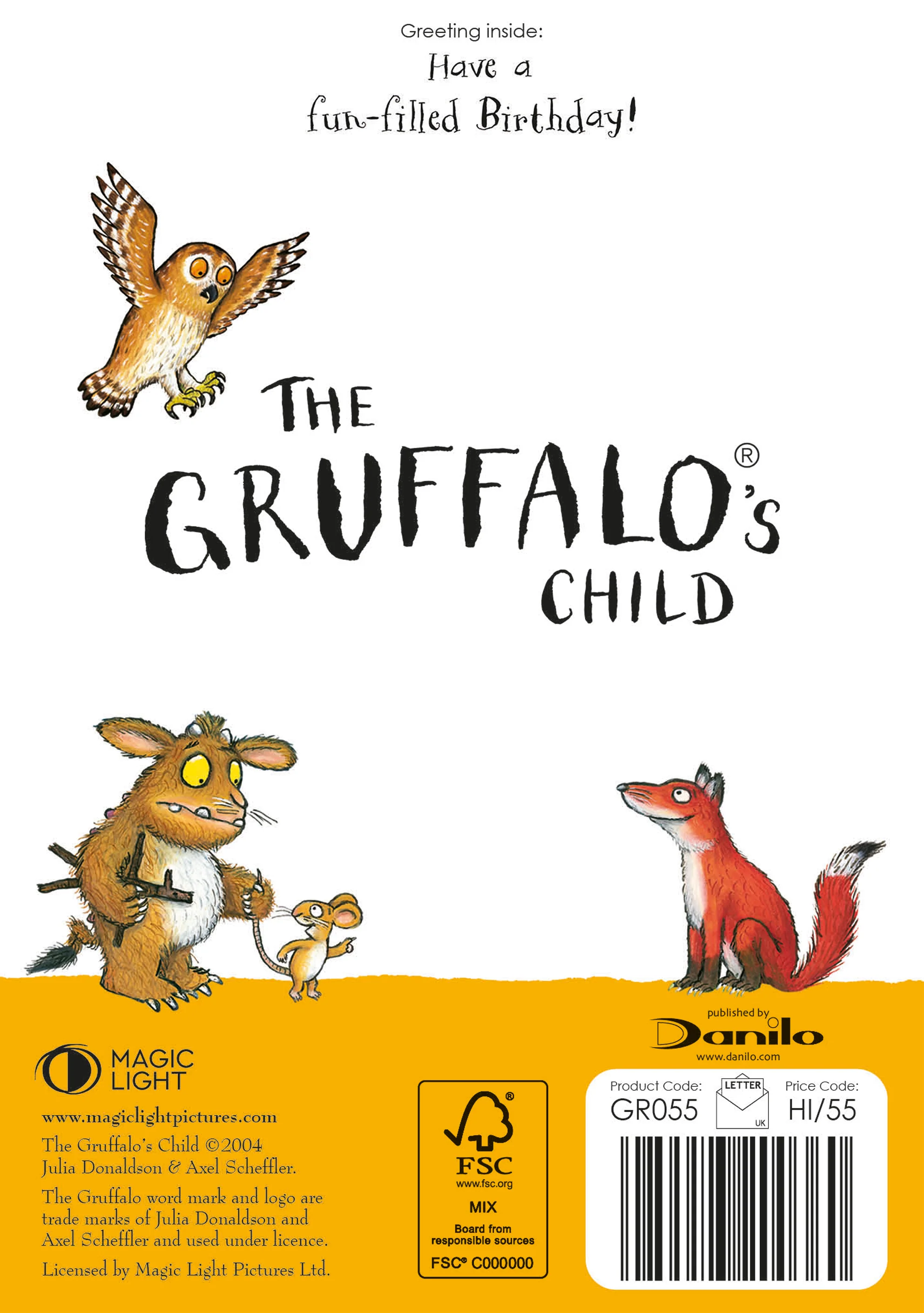 The Gruffalo Blue Birthday Card - Image 5