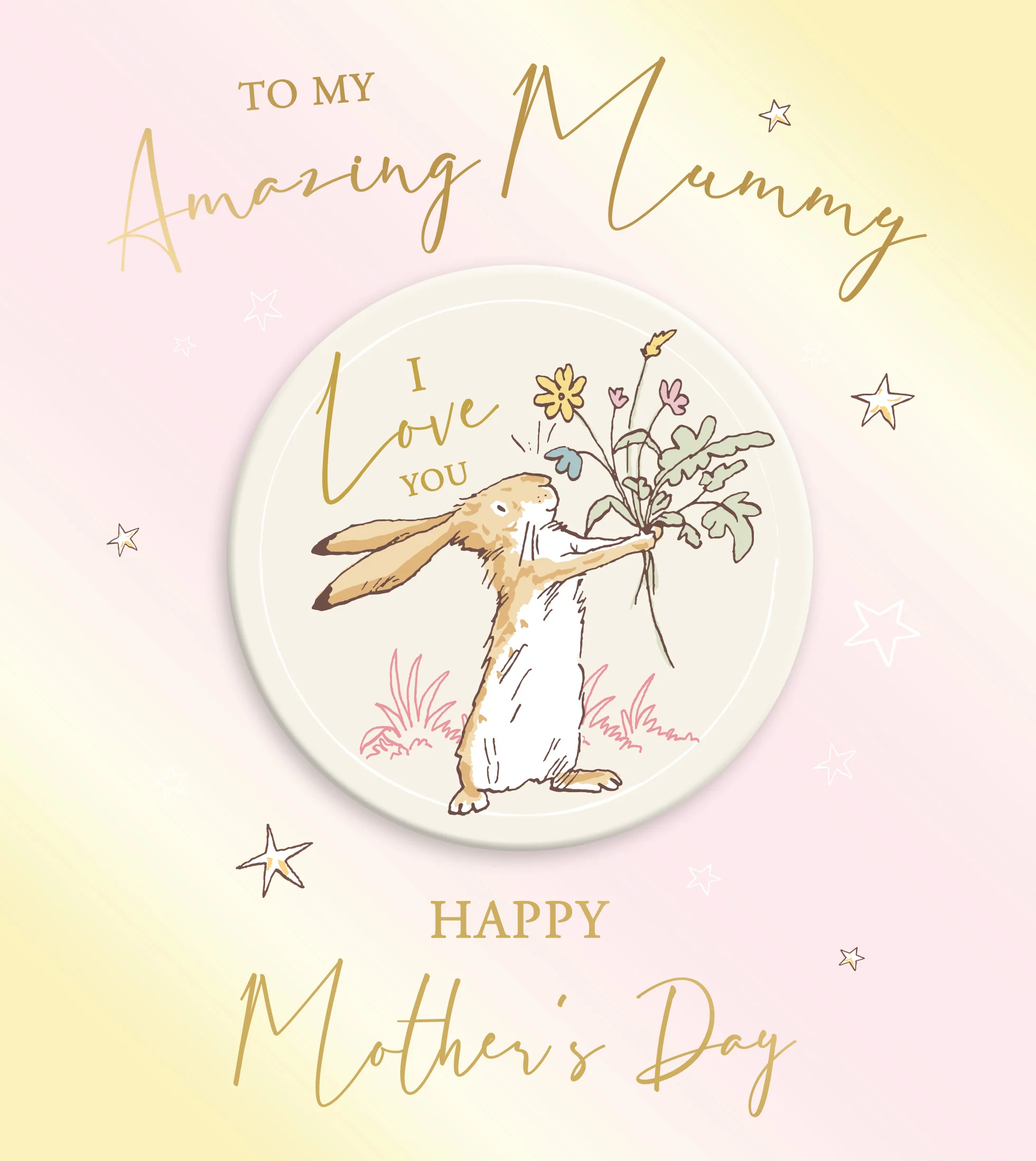 Guess How Much I Love You Mummy Mother's Day Card with Detachable Coaster - Image 3