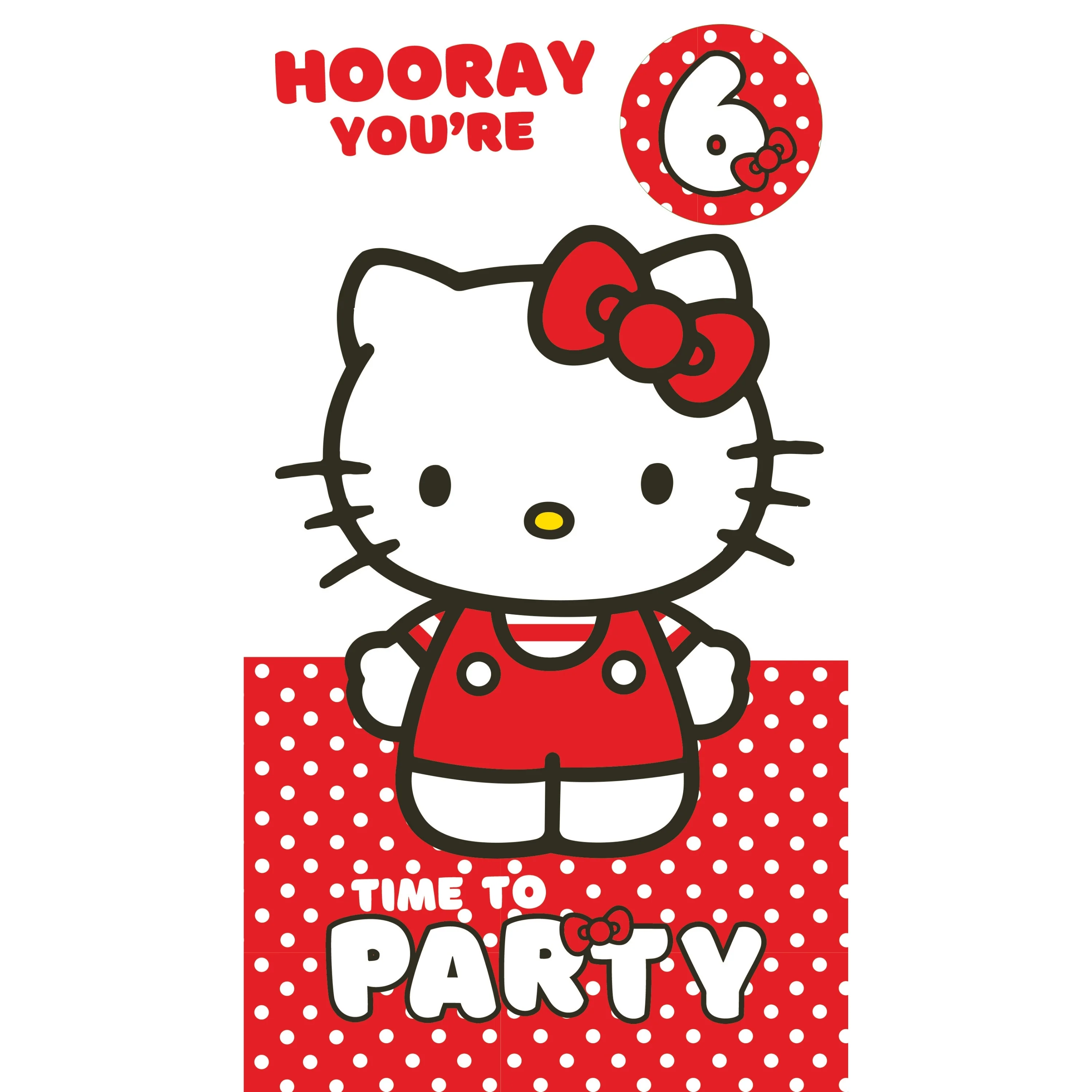 Hello Kitty Multi Ages 5-10 Sticker Birthday Card - Image 5