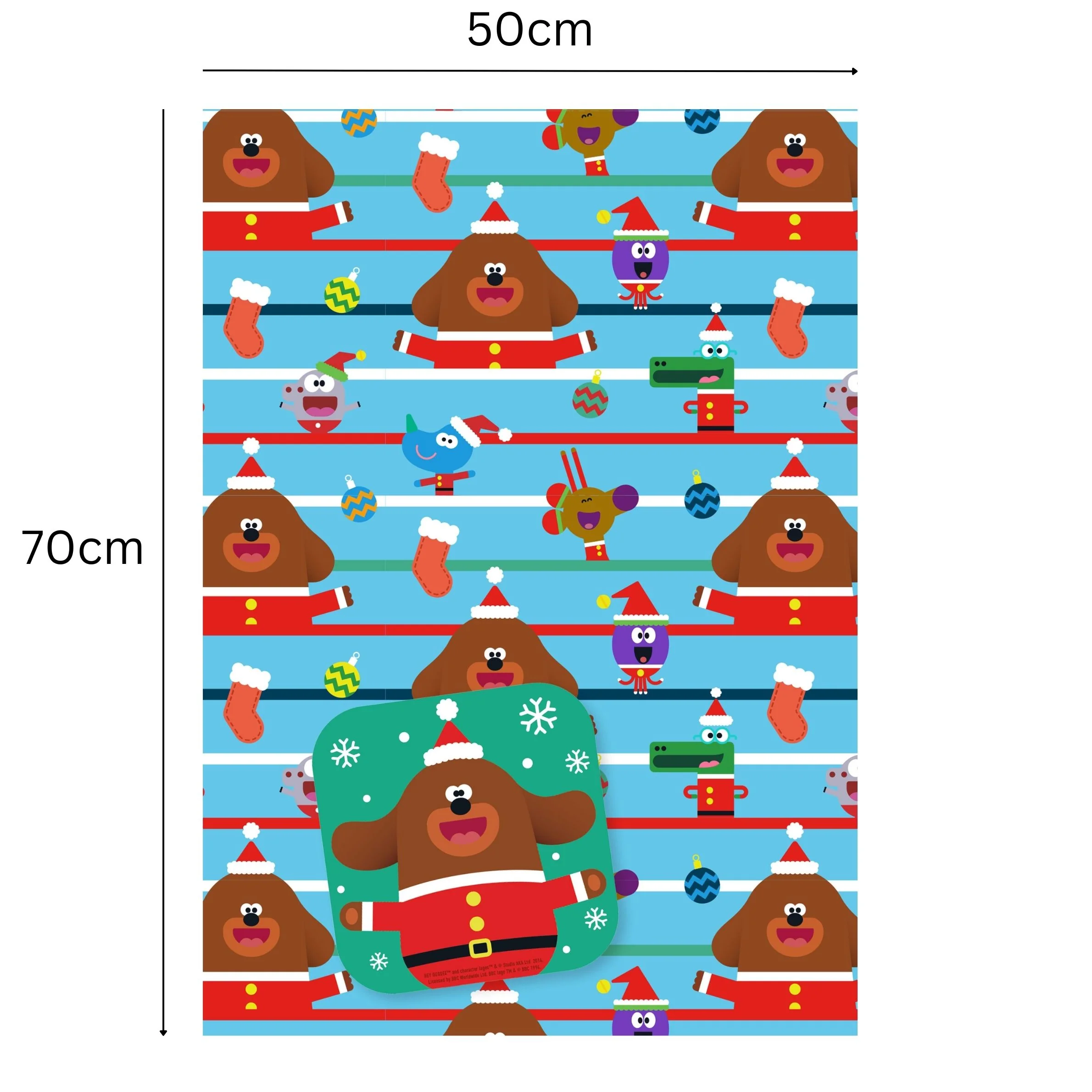 Hey Duggee Christmas 4 Sheets & 4 Tags Gift Wrap Bundle - Image 3