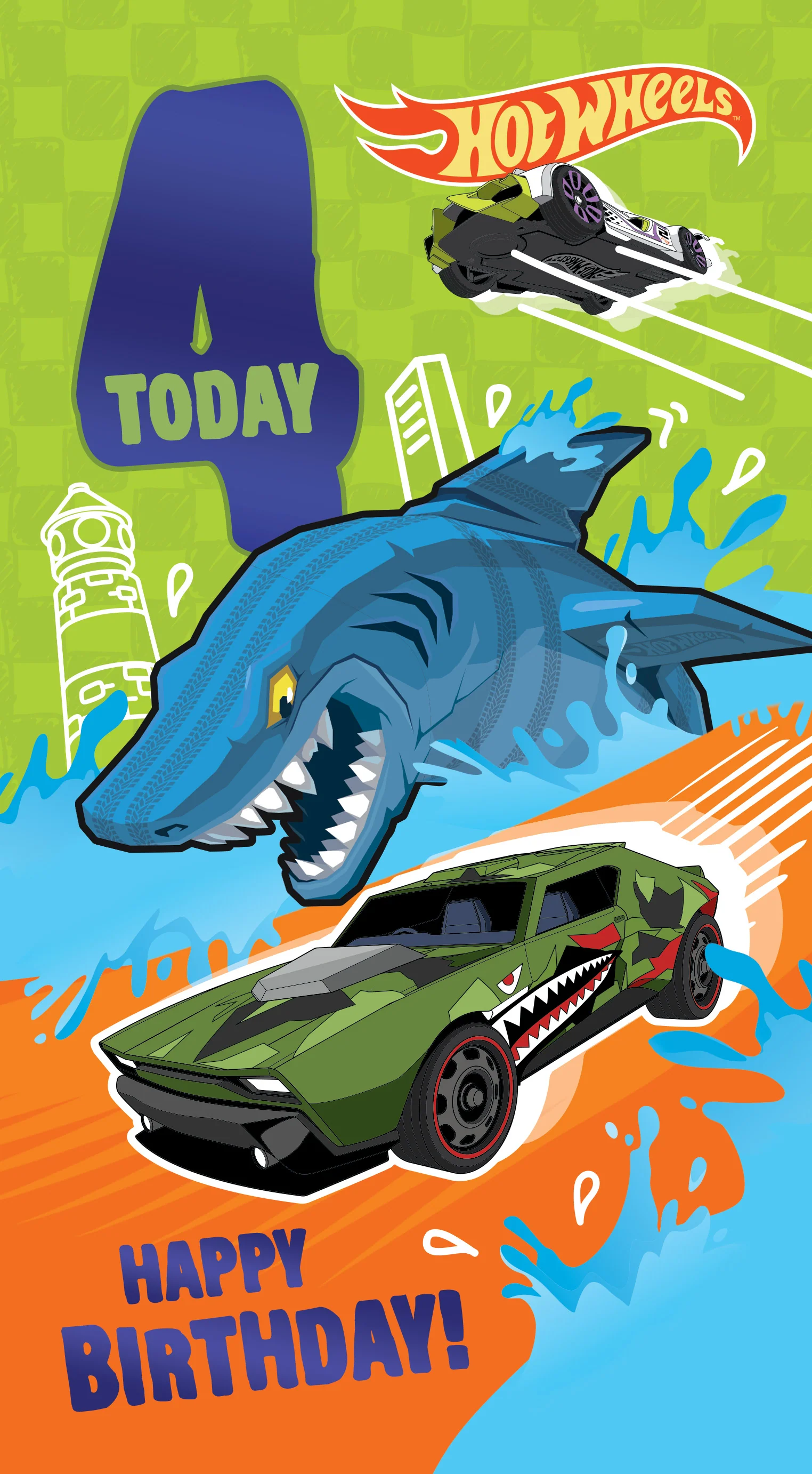 Hot Wheels Age 4 Birthday Card - Image 3
