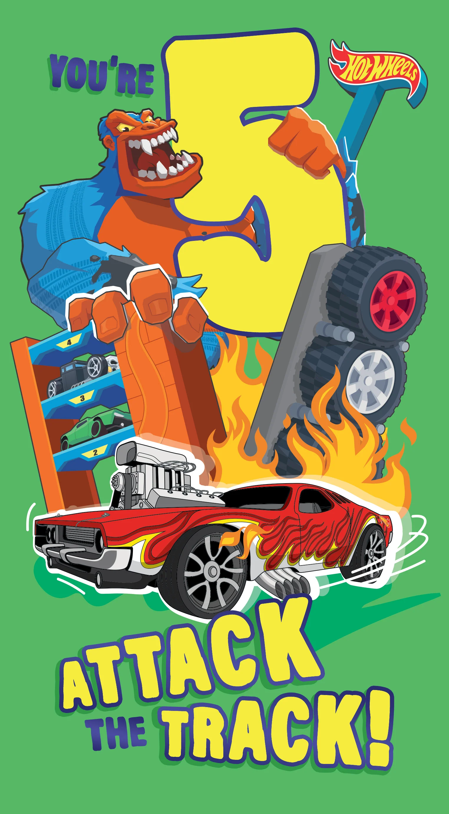 Hot Wheels Age 5 Birthday Card - Image 3