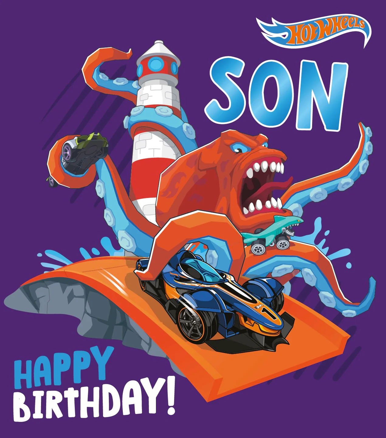 Hot Wheels Son Birthday Card - Image 3