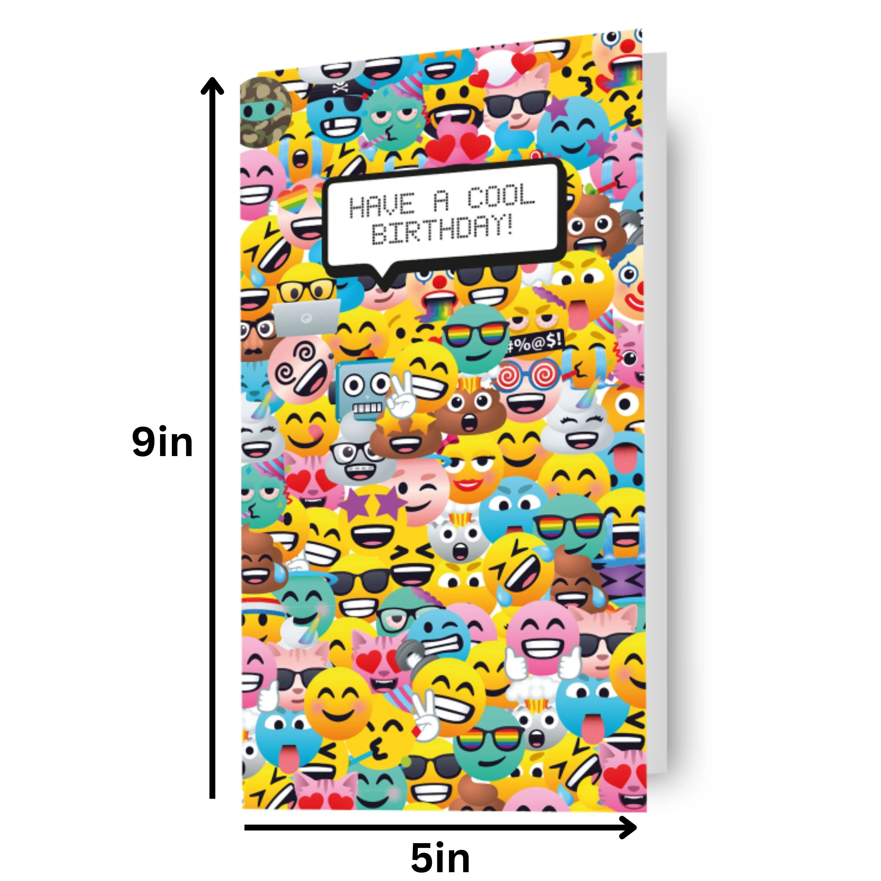 JoyPixels Emoji 'Cool' Birthday Card - Image 2