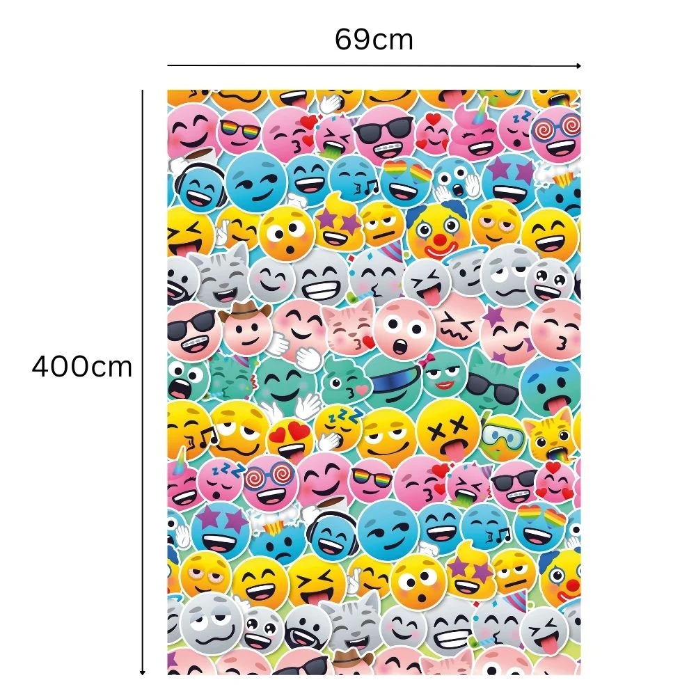 JoyPixels Emoji 4m Roll Wrapping Paper - 3 Pack Bundle - Image 3
