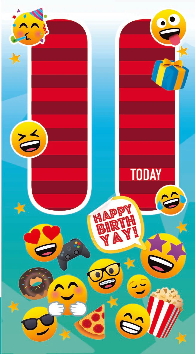 JoyPixels Emoji Age 11 Birthday Card - Image 4