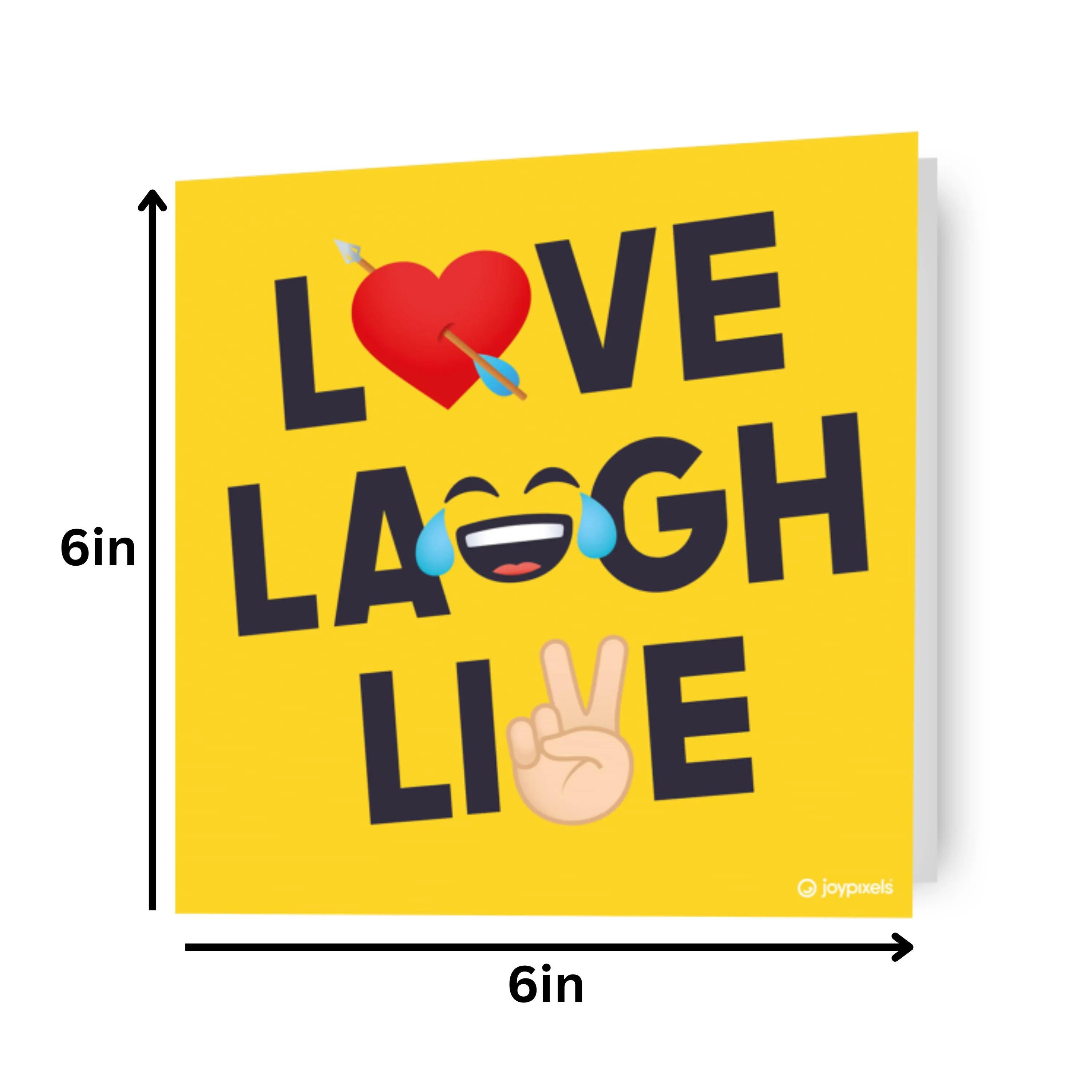 JoyPixels Emoji 'Love Laugh Live' Card - Image 2