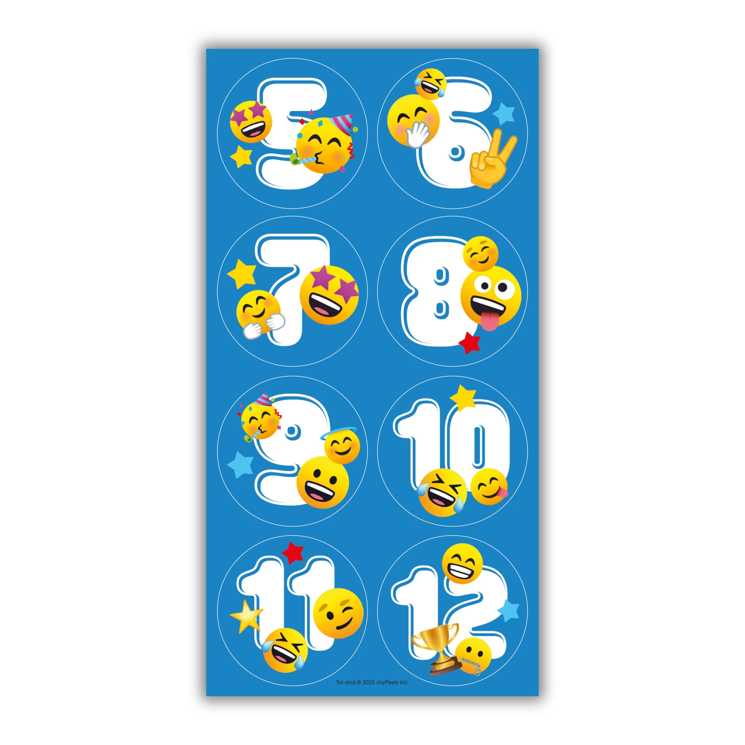 JoyPixels Multi Ages 5-12 Sticker Birthday Card - Image 2