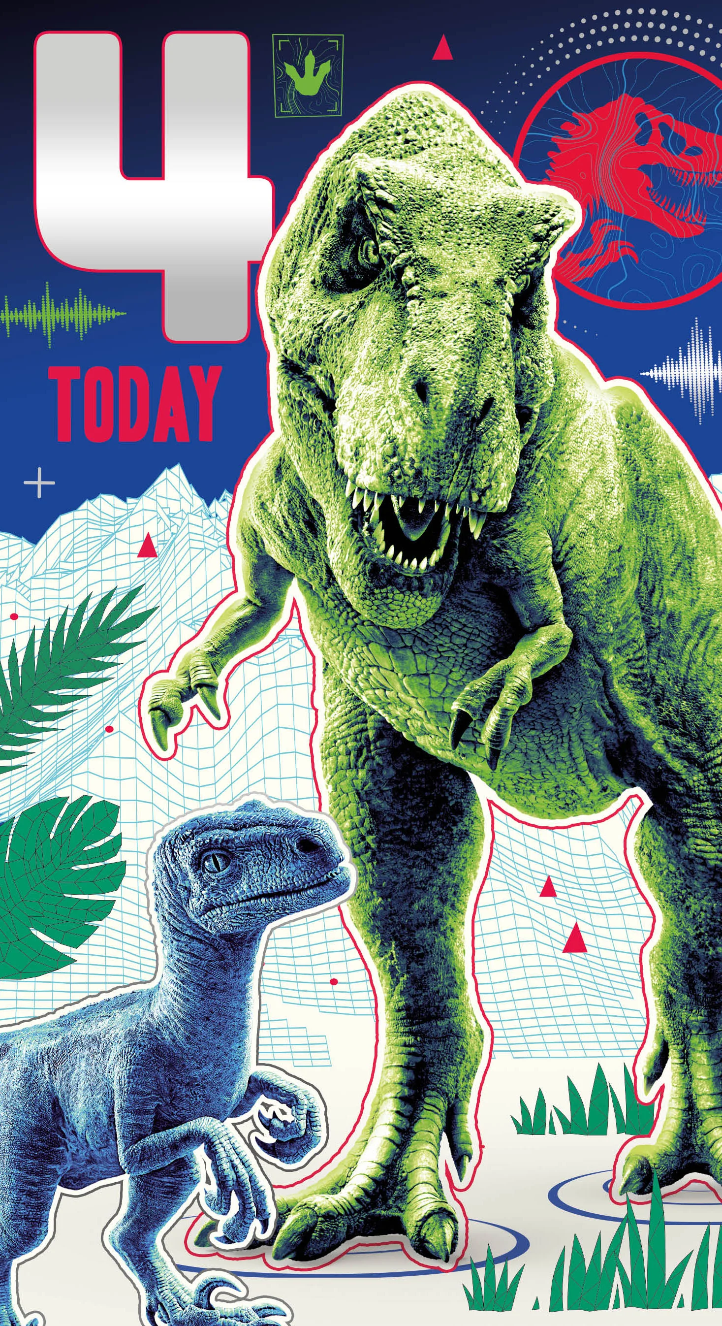 Jurassic World Age 4 Birthday Card - Image 3