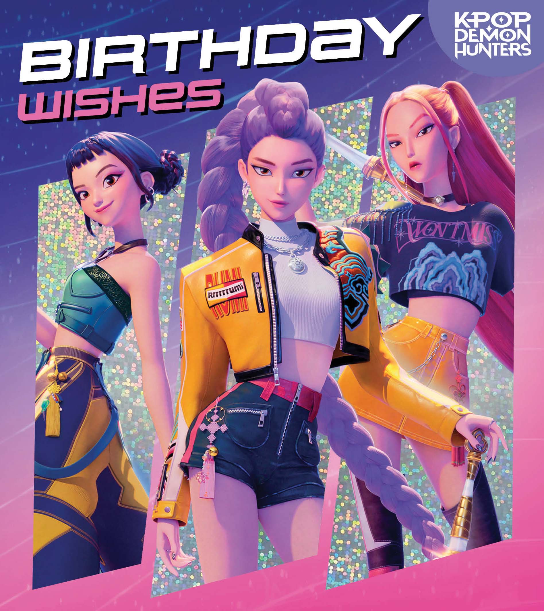 KPop Demon Hunters Huntr/x Birthday Card - Image 3