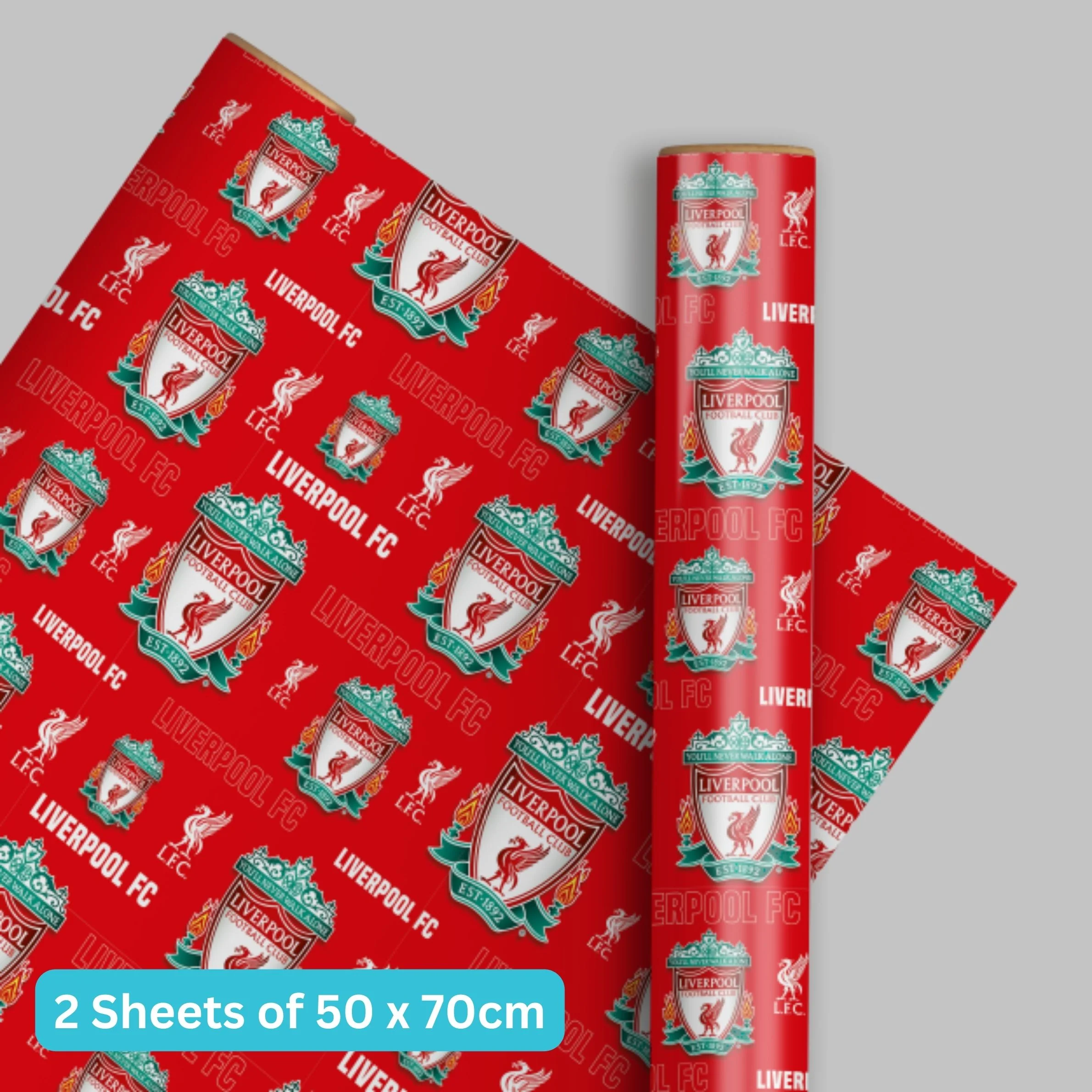 Liverpool FC 2 Sheets & 2 Tags Gift Wrap - Image 2