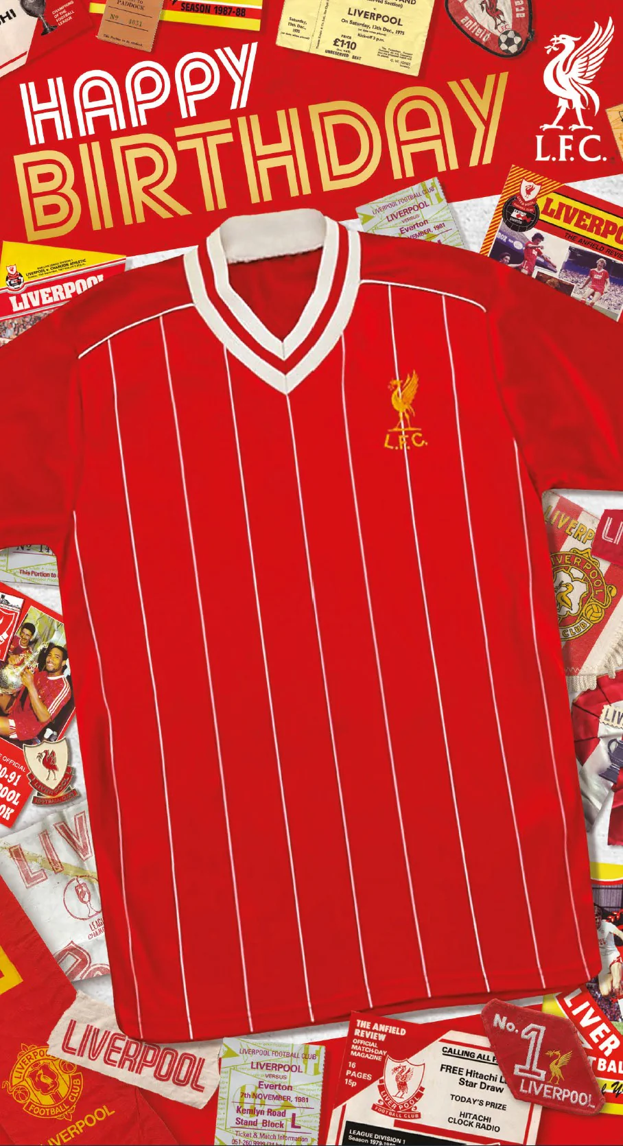 Liverpool FC Football Shirt Birthday Card - Image 3
