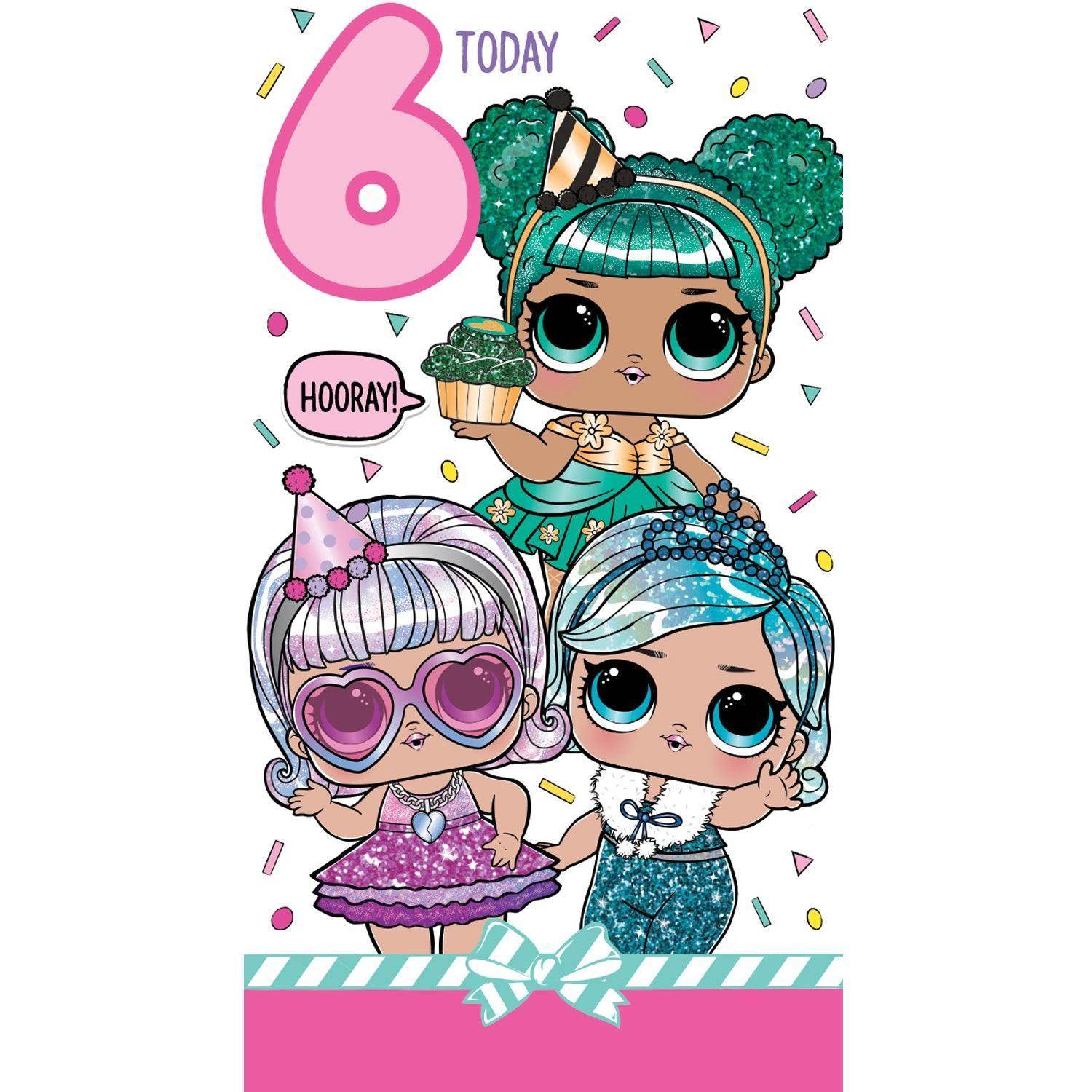 LOL Surprise Age 6 Birthday Card - Image 3