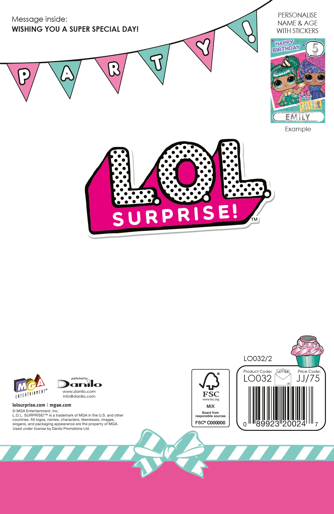 LOL Surprise Birthday Card With Sticker Sheet - Image 7
