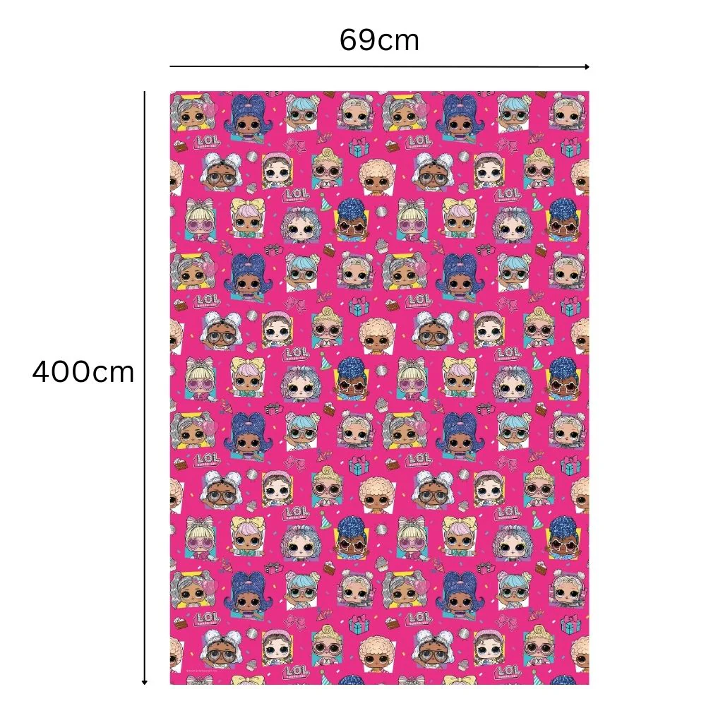LOL Surprise 4m Roll Wrapping Paper - Image 3