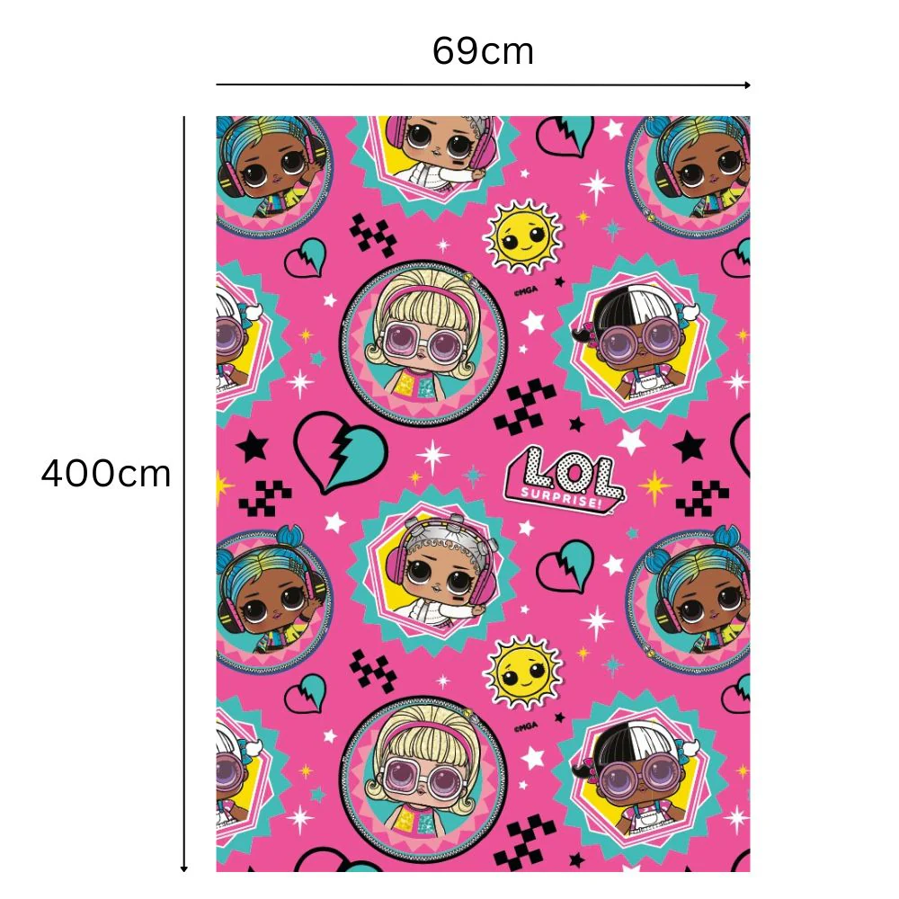 LOL Surprise 4m Roll Wrapping Paper - Image 2